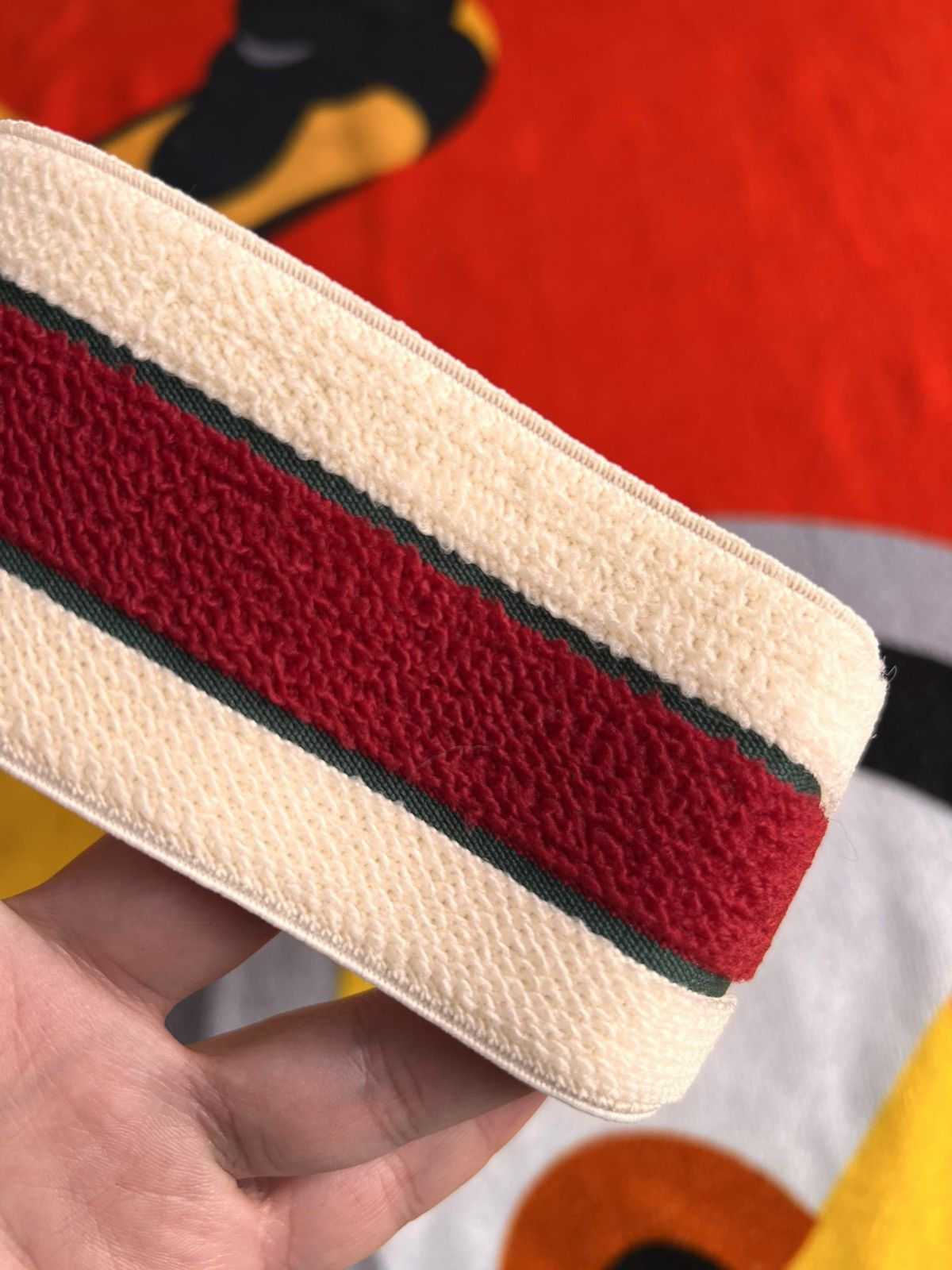 Gucci Gucci Web Stripe Headband Ivory Green Red hat cap logo Size ONE SIZE - 11 Thumbnail