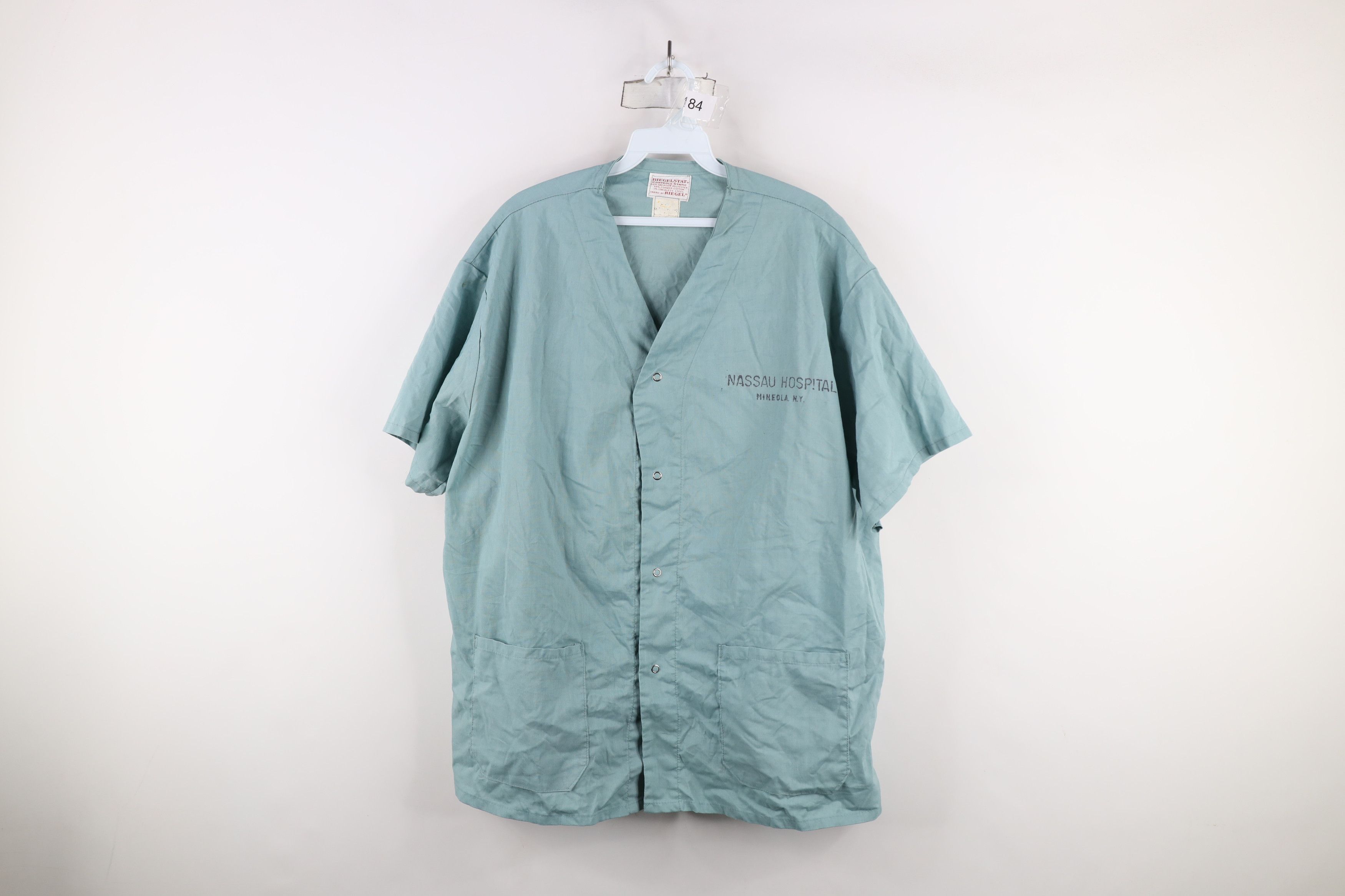 Vintage Vintage 60s Nassau Hospital New York Doctor Scrubs Shirt USA Size US L / EU 52-54 / 3 - 1 Thumbnail