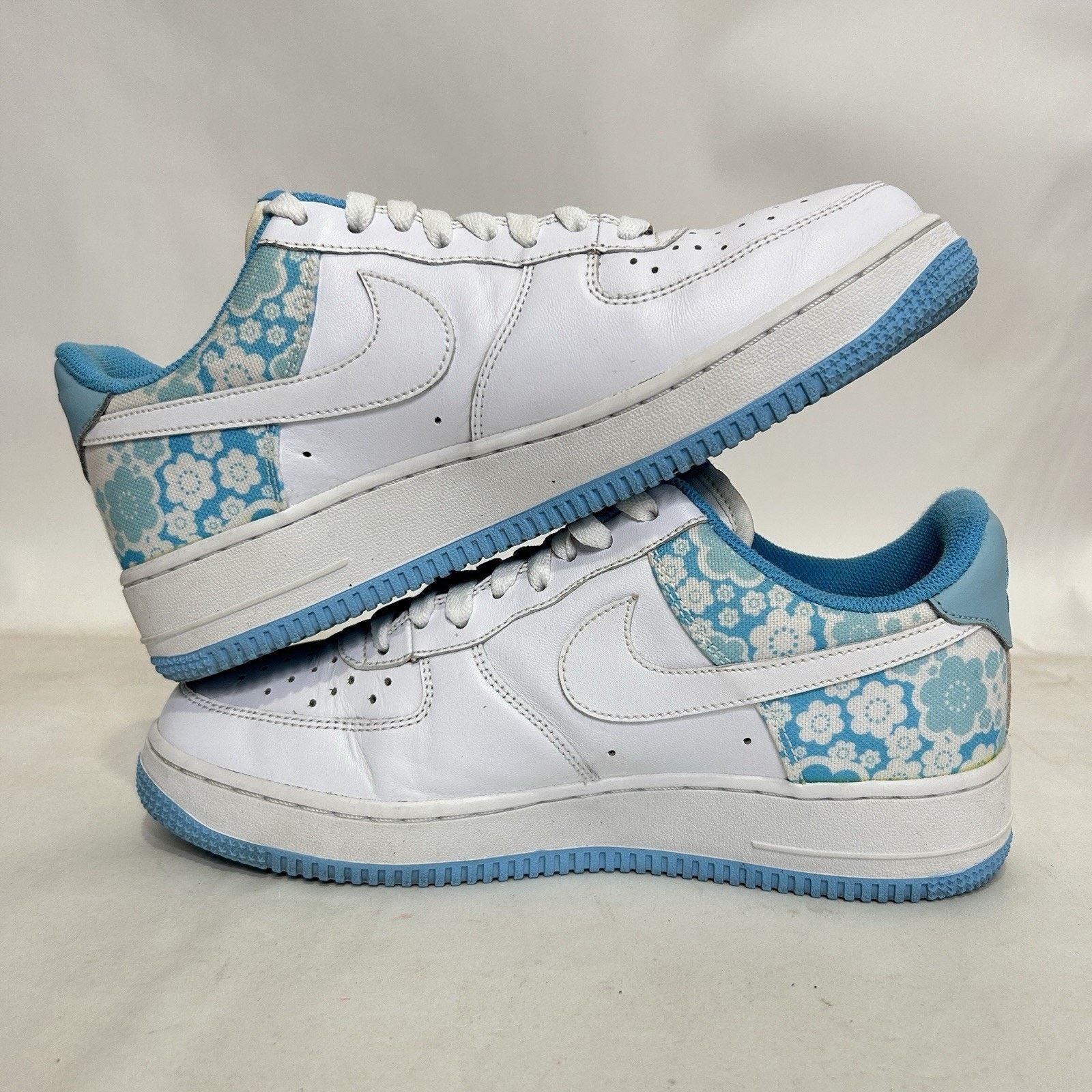 Nike Nike Air Force 1 '07 Flowers WMNS “White Light Blue Floral” Size US 9 / IT 39 - 3 Thumbnail