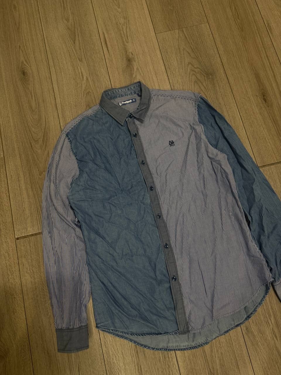 Desigual Desigual Shirt Men XL Blue Regular Long Sleeve Avant-Garde Size US XL / EU 56 / 4 - 2 Thumbnail