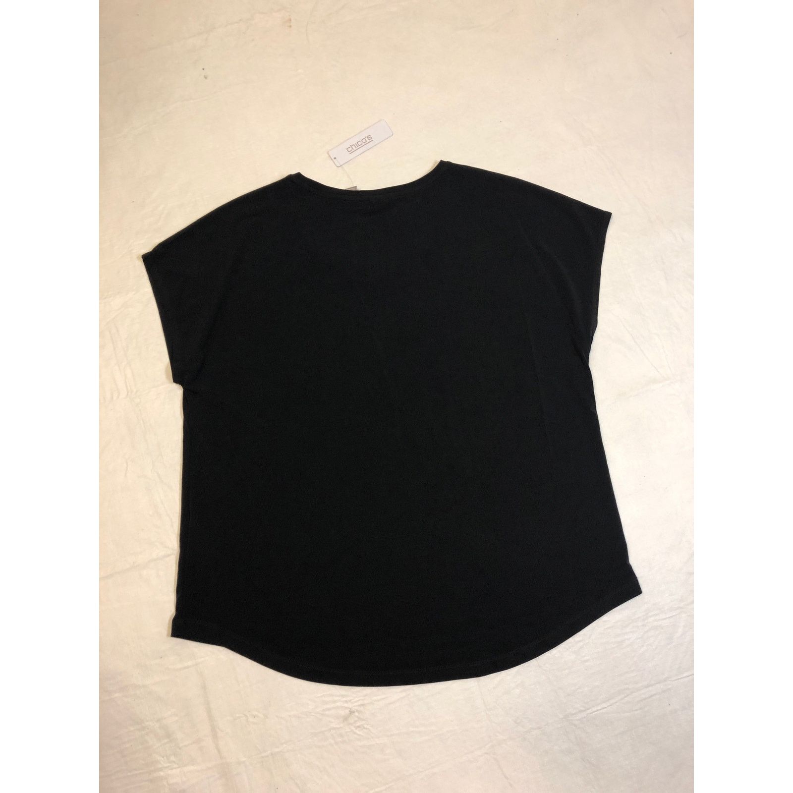 Chicos Women’s Chico’s black high low scoop blouse Size L / US 10 / IT 46 - 2 Thumbnail