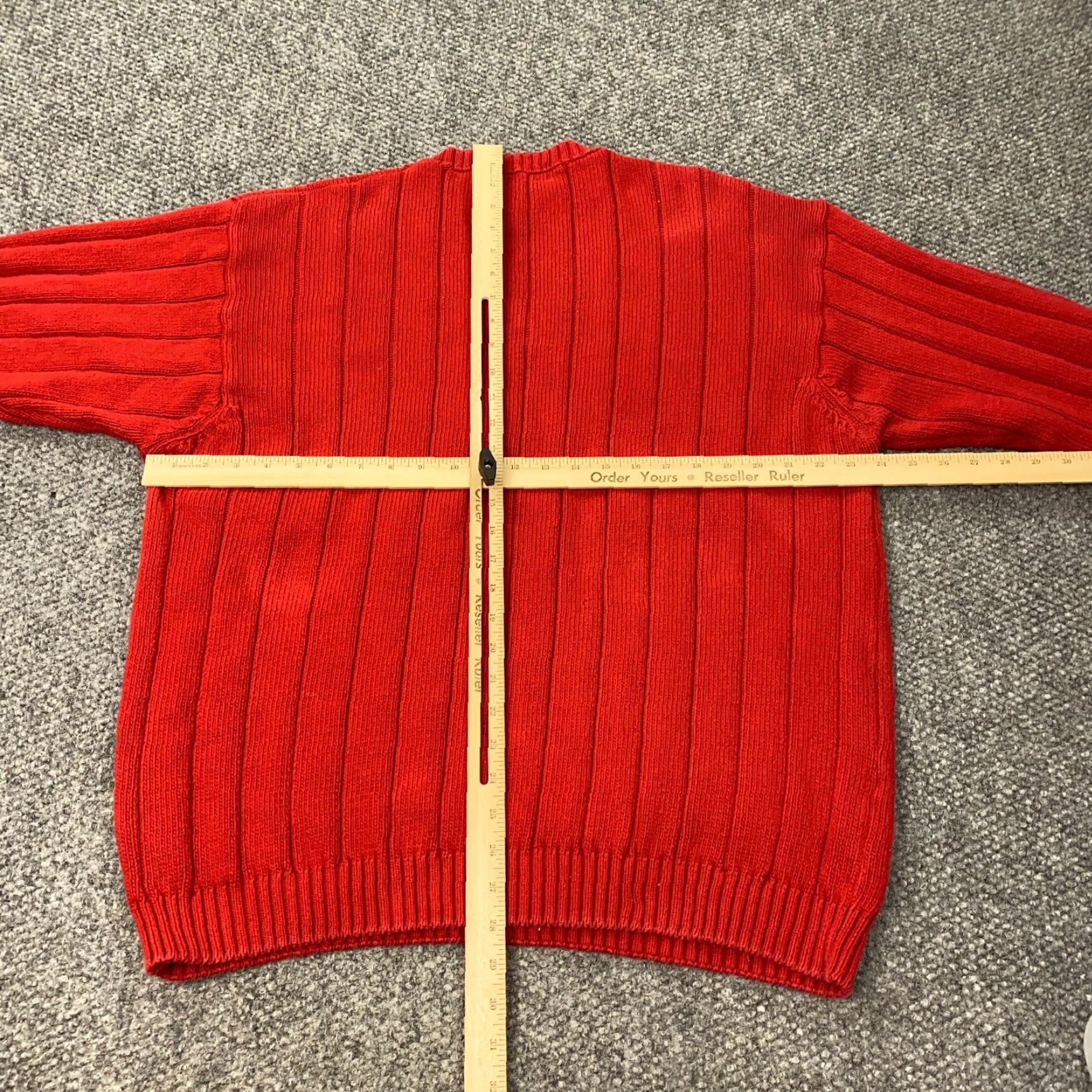 Eddie Bauer VINTAGE Eddie Bauer Sweater Mens XL Red Ribbed Heavy Knit V-Neck Embroidered 90s Size US XL / EU 56 / 4 - 6 Thumbnail