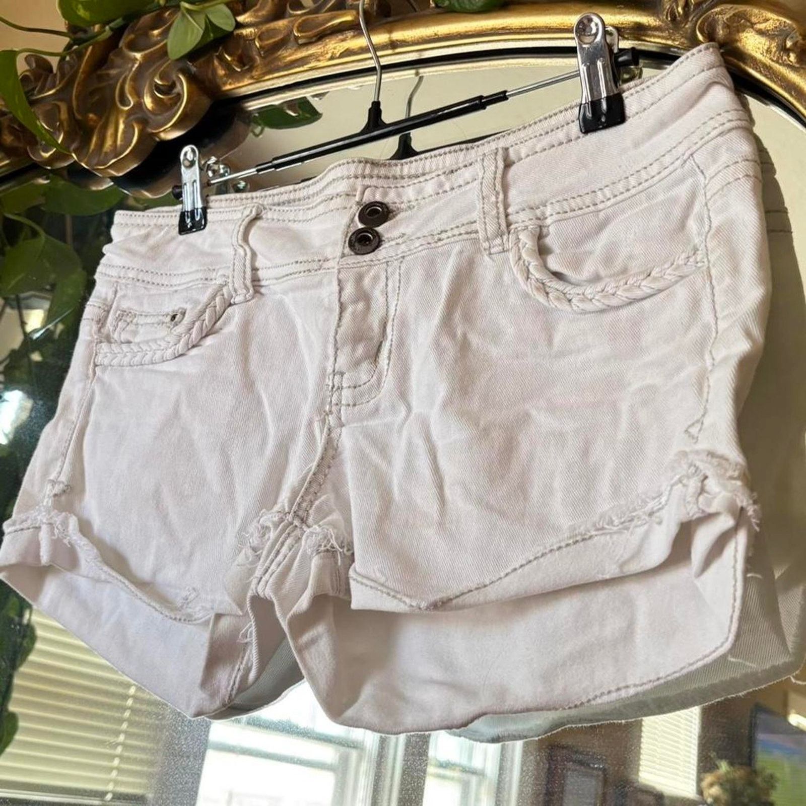 Vintage Vintage 1st Kiss White Denim Micro Shorts 32" Size 32" / US 10 / IT 46 - 3 Thumbnail