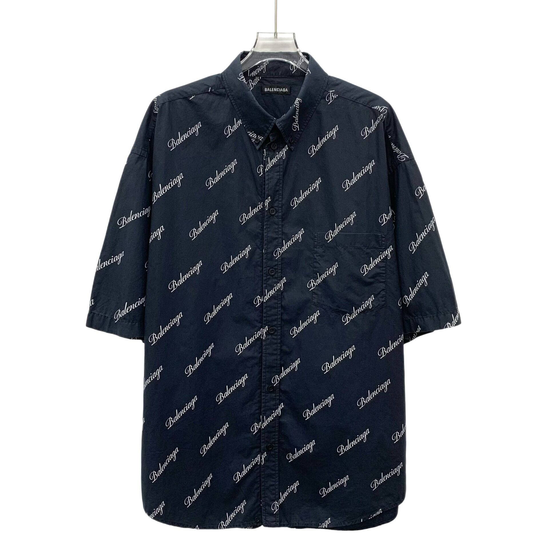 Balenciaga Balenciaga Script Logo Short Sleeve Shirt 39 Size US M / EU 48-50 / 2 - 1 Thumbnail