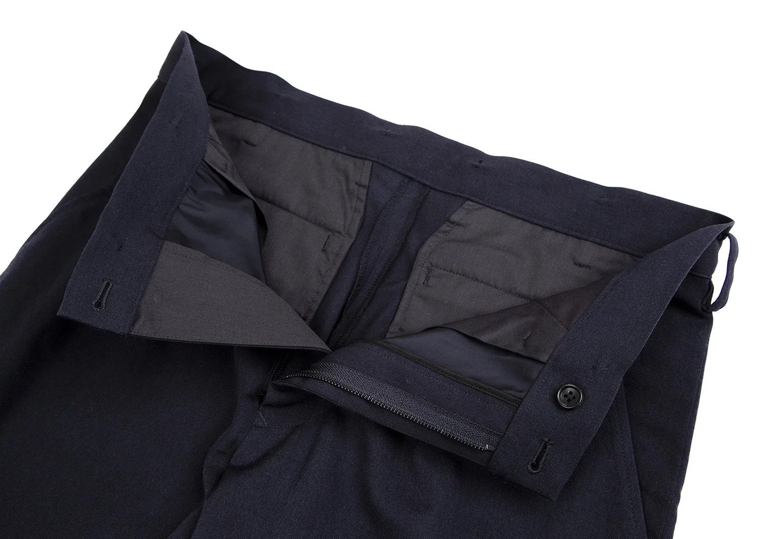 Yohji Yamamoto Yohji Yamamoto Wool Gabardine Zip Pants Navy 2 Size US 32 / EU 48 - 4 Thumbnail