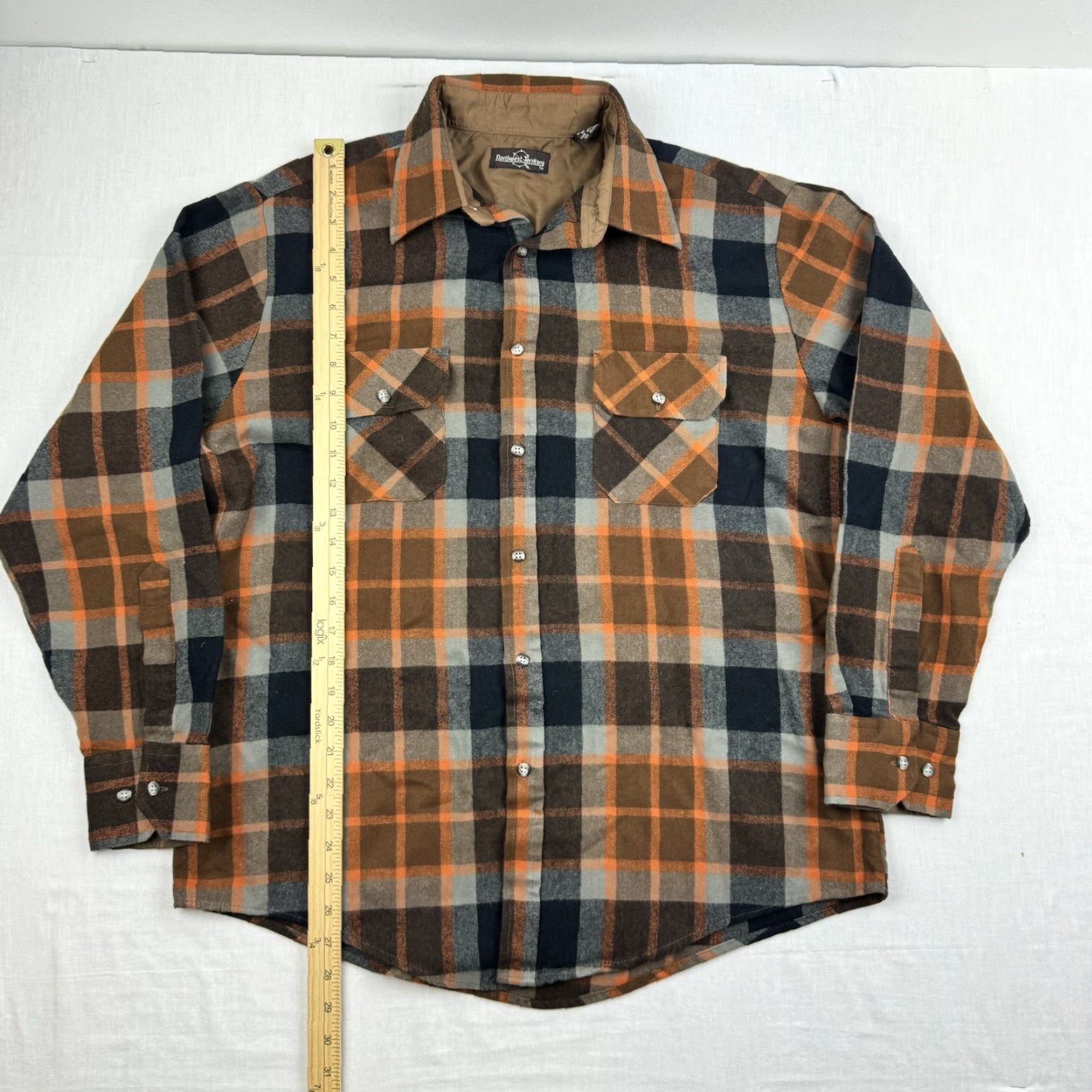 Vintage VINTAGE Northern Territory Shirt Adult L Orange Plaid Outdoor 90s Mens Button-Up Flannel Long Sleeve Size US L / EU 52-54 / 3 - 4 Thumbnail