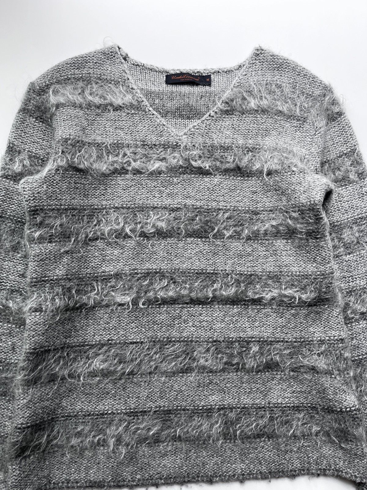 Jun Takahashi Undercover AW03’ Paperdoll grey striped mohair Size US M / EU 48-50 / 2 - 8 Thumbnail