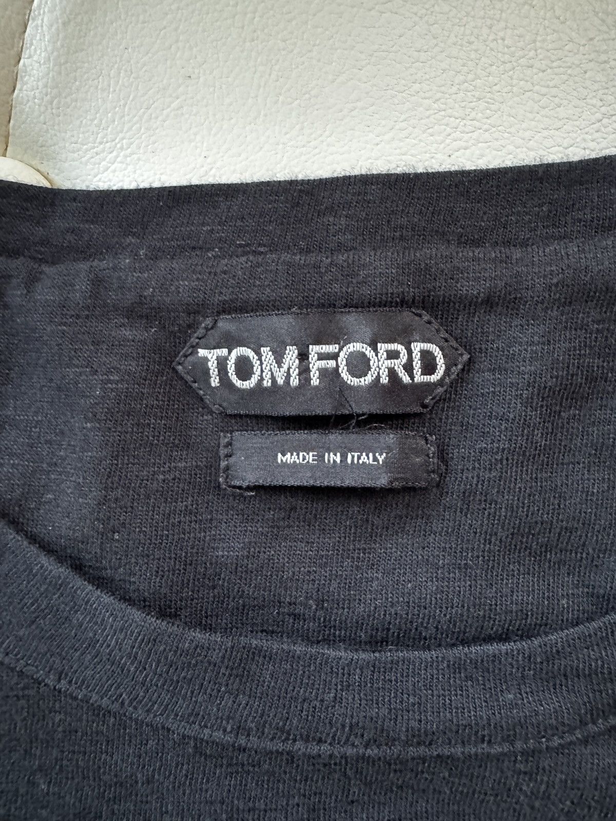 Tom Ford Tom Ford Box Logo T-Shirt (Purchased from The Real Real) Size S / US 4 / IT 40 - 2 Thumbnail