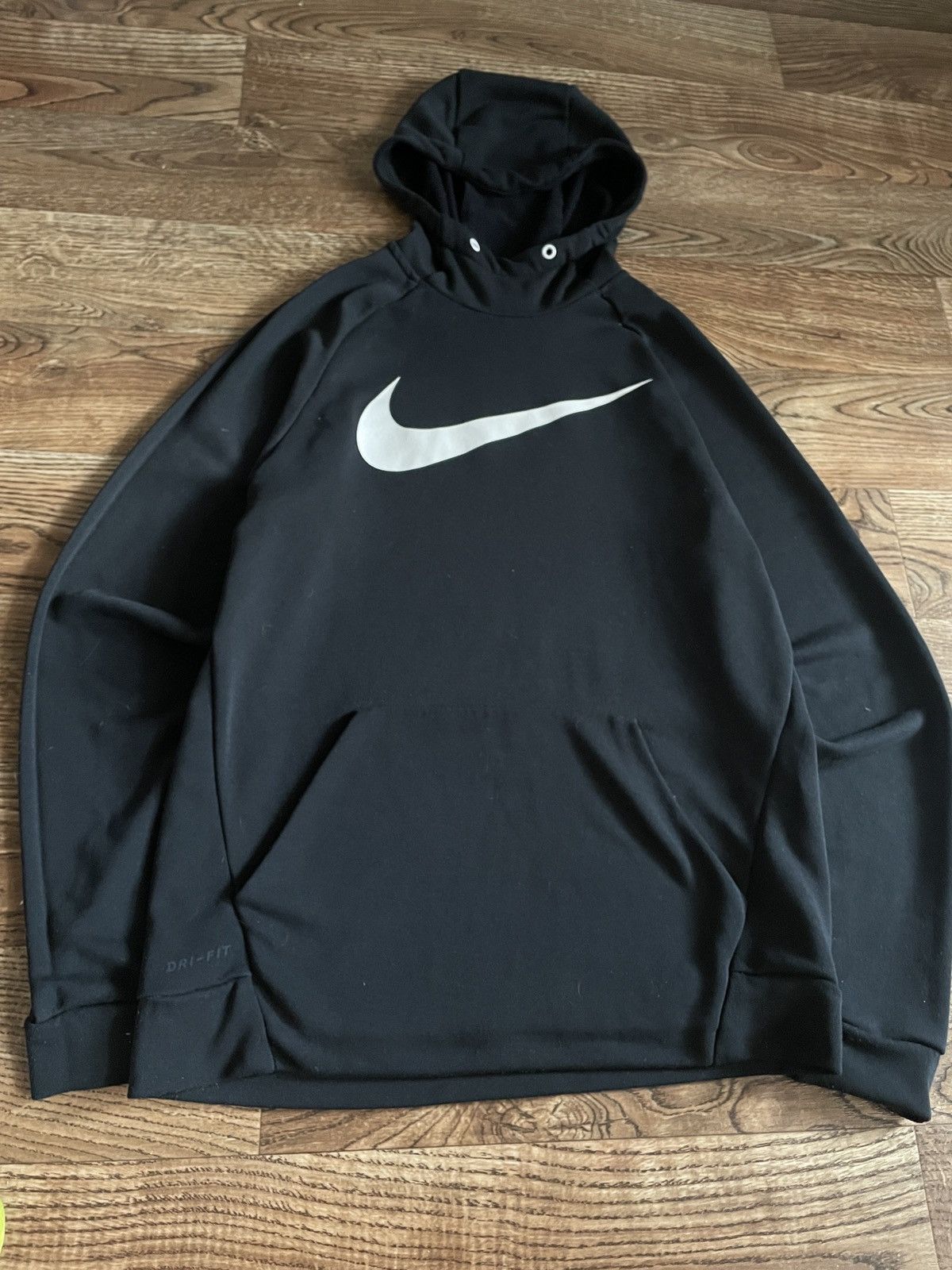 Nike × Vintage Vintage Nike Hoodie Boxy Fit Big Swoosh Y2k Size US M / EU 48-50 / 2 - 5 Thumbnail