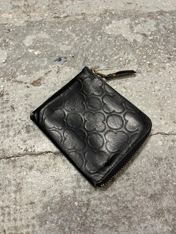 Comme des Garcons × Vintage Comme des Garçons Floral Black Leather Wallet Size ONE SIZE - 2 Thumbnail
