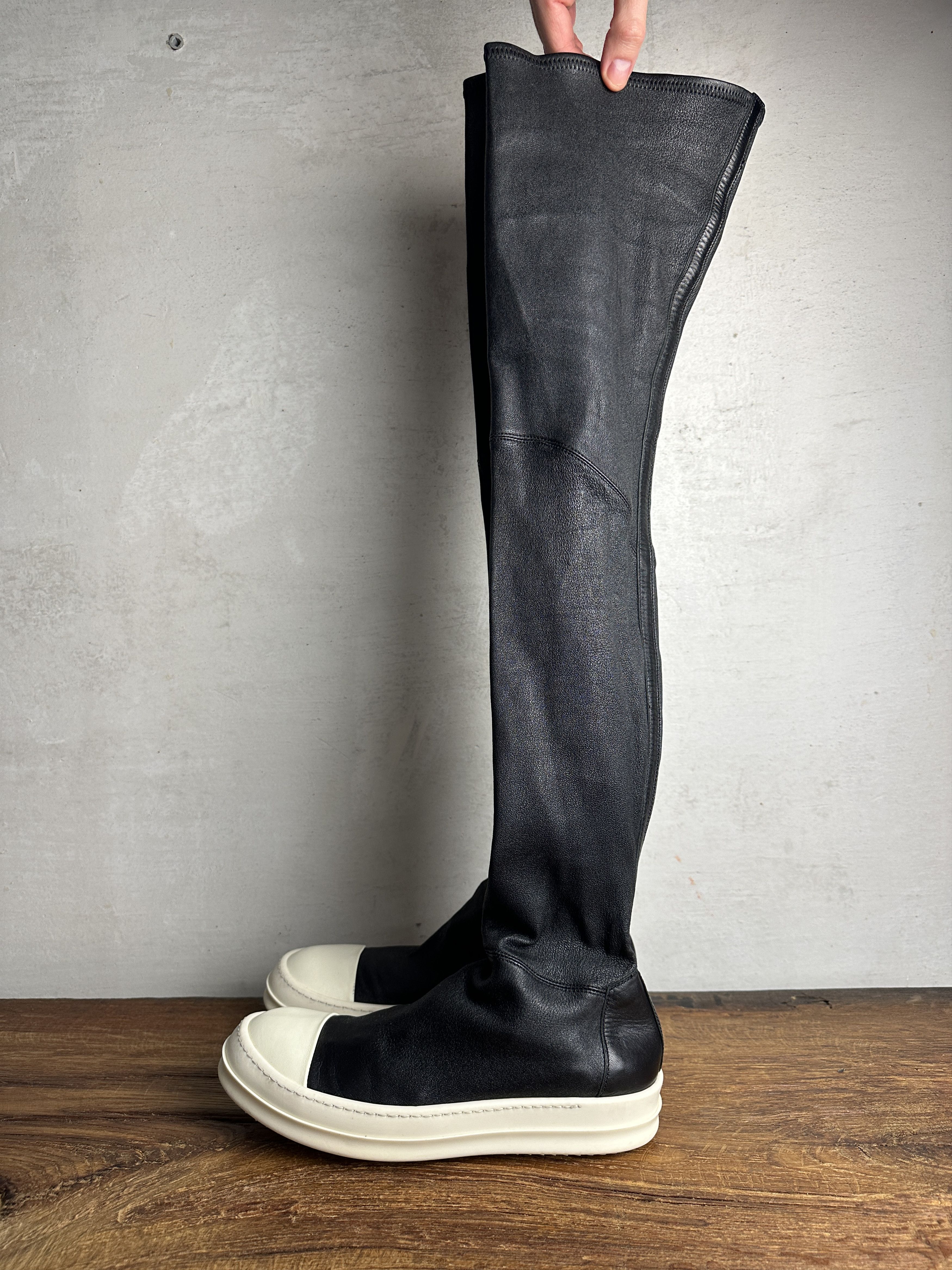 Rick Owens RICK OWENS FW14 MOODY KNEE-HIGH STOCKING SNEAKERS Size US 8 / IT 38 - 4 Thumbnail