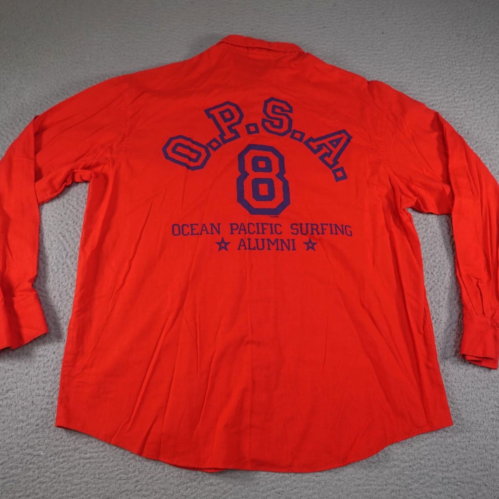 Ocean Pacific VINTAGE Ocean Pacific Shirt Mens L Red Graphic Print Surfing Alumni 90s Surf Beach Casual Button-Up Size US L / EU 52-54 / 3 - 3 Thumbnail