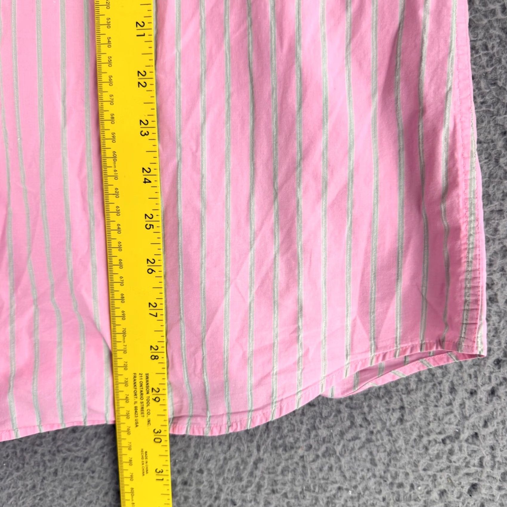 Paul Smith Paul Smith Mens Dress Shirt 16.5 Pink Stripe Long Sleeve Cotton Size 46R - 6 Thumbnail