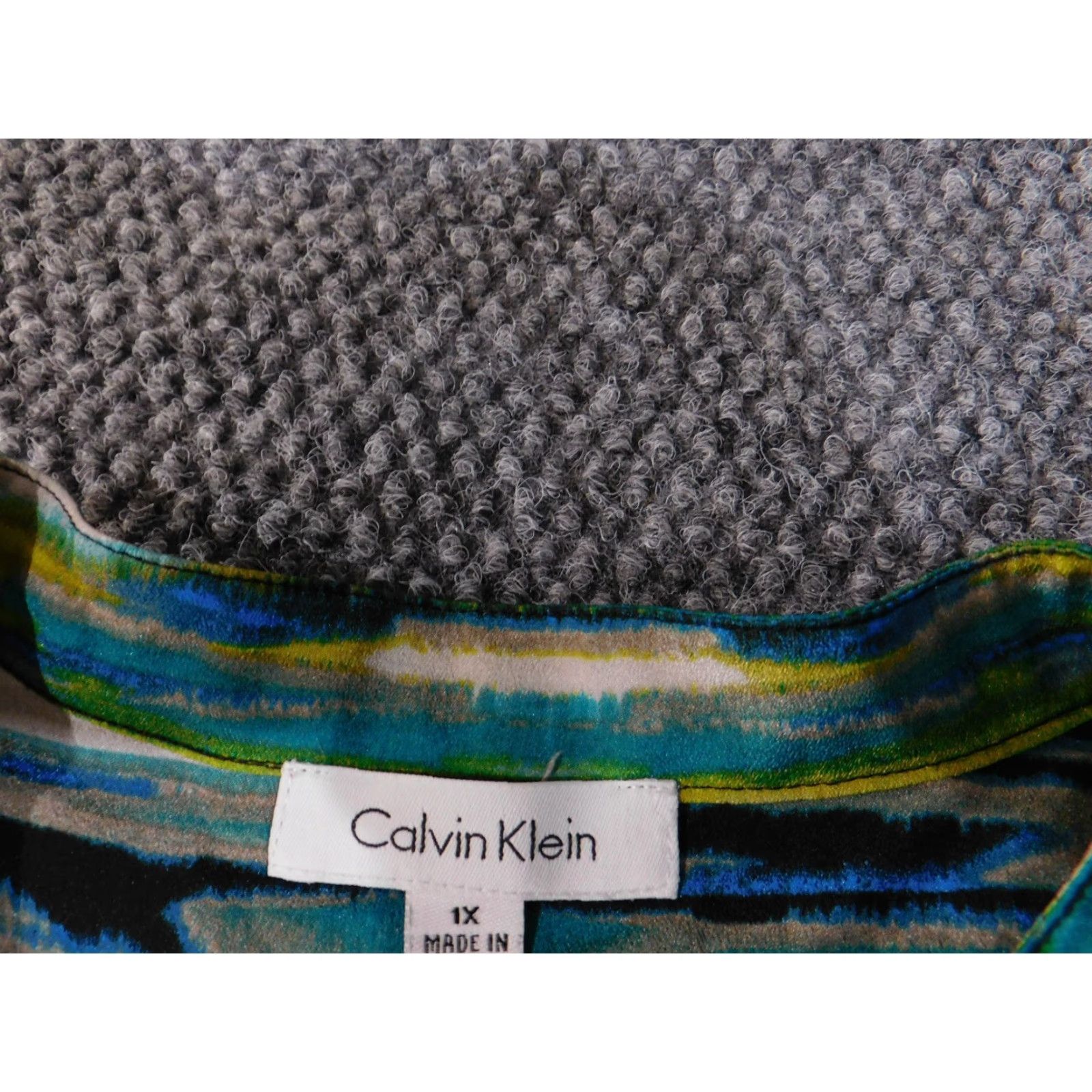 Calvin Klein Calvin Klein blouse womens 1X multicolor abstract Button Front Lightweight Size XL / US 12-14 / IT 48-50 - 5 Thumbnail