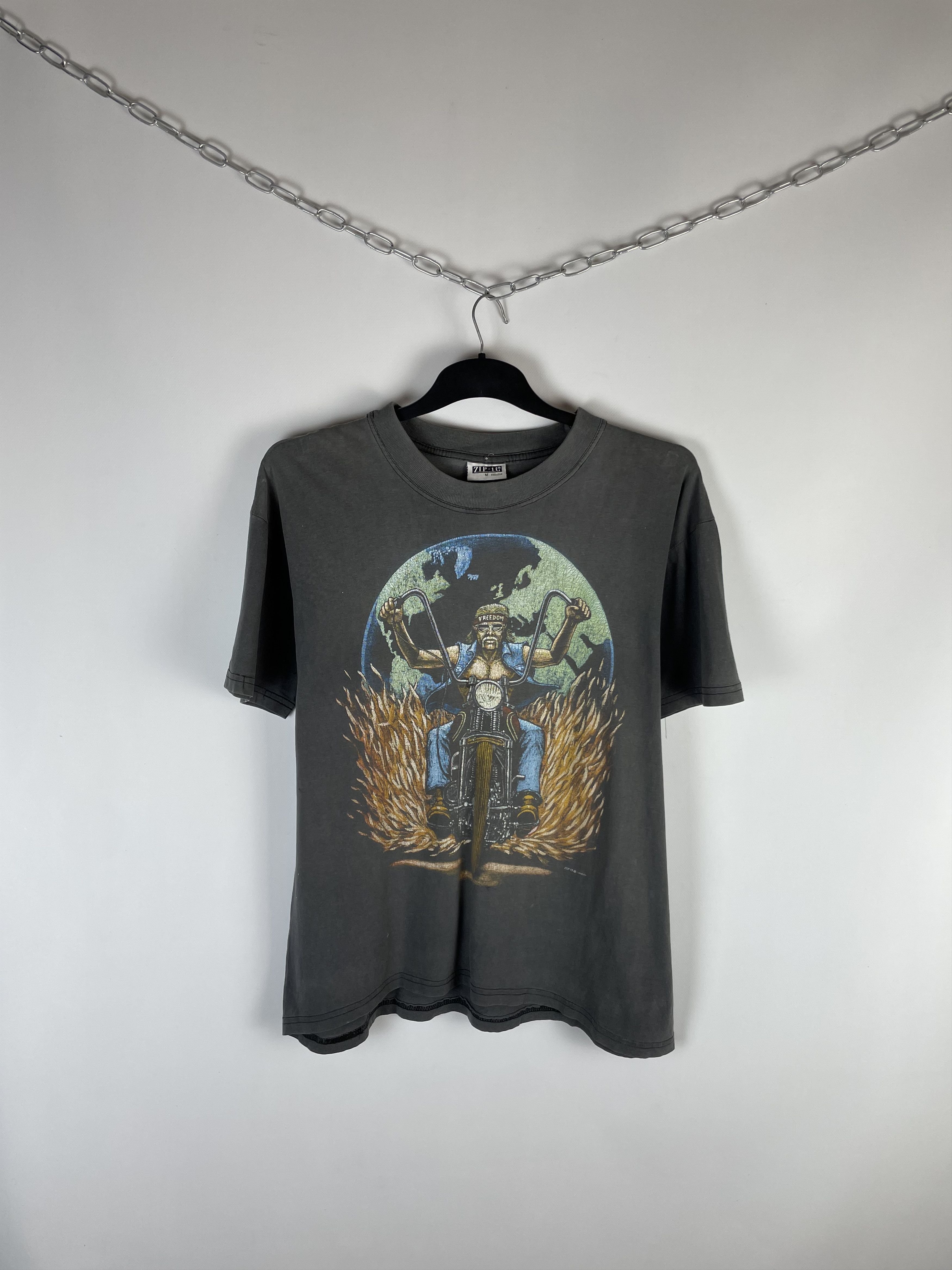 Harley Davidson Vintage Zip It Freedom Biker Graphic T-Shirt Size US M / EU 48-50 / 2 - 1 Thumbnail