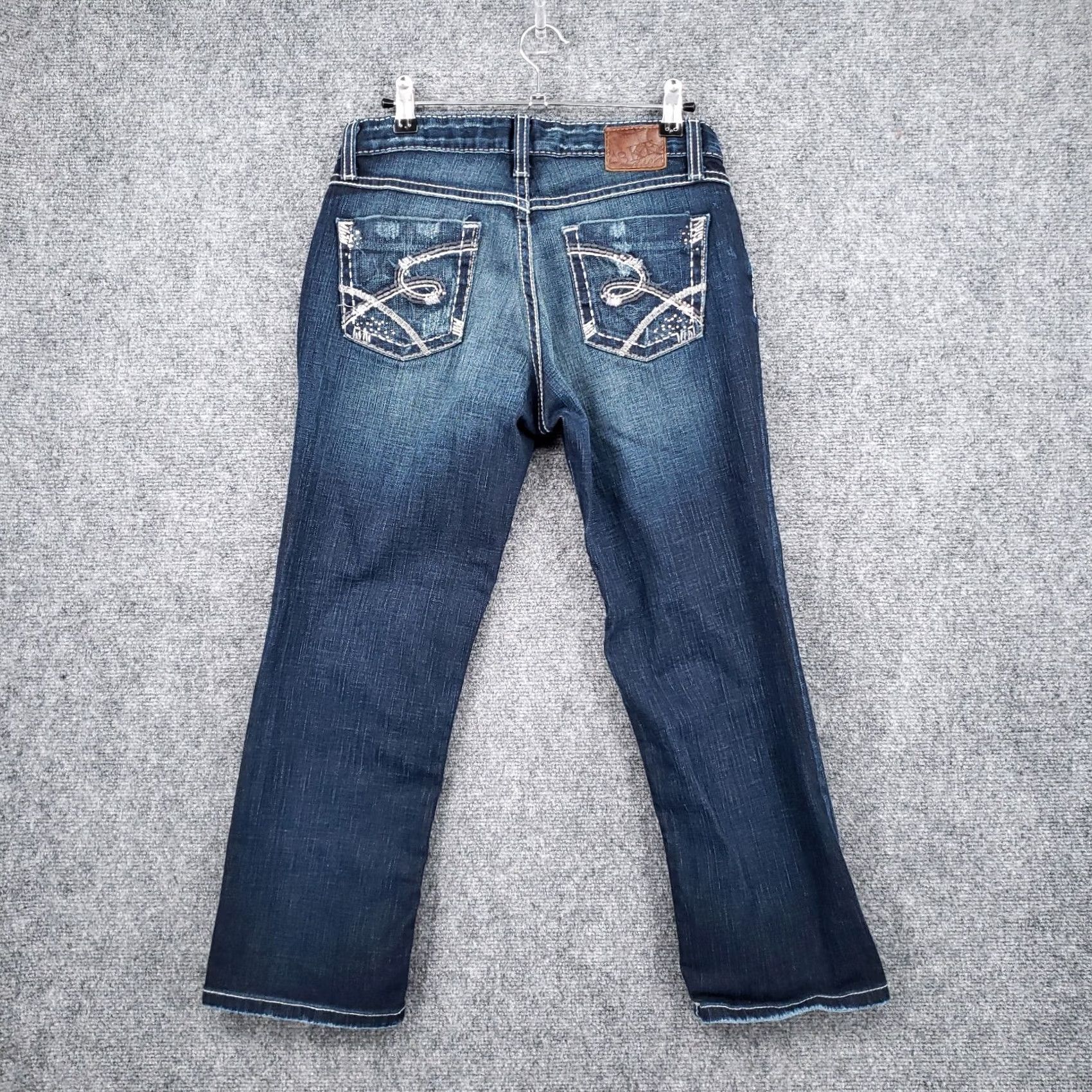 Vintage Buckle BKE Jeans Capri Womens 27 Blue Kate Low Rise Stretch Dark Wash Denim Size 27" / US 4 / IT 40 - 2 Thumbnail