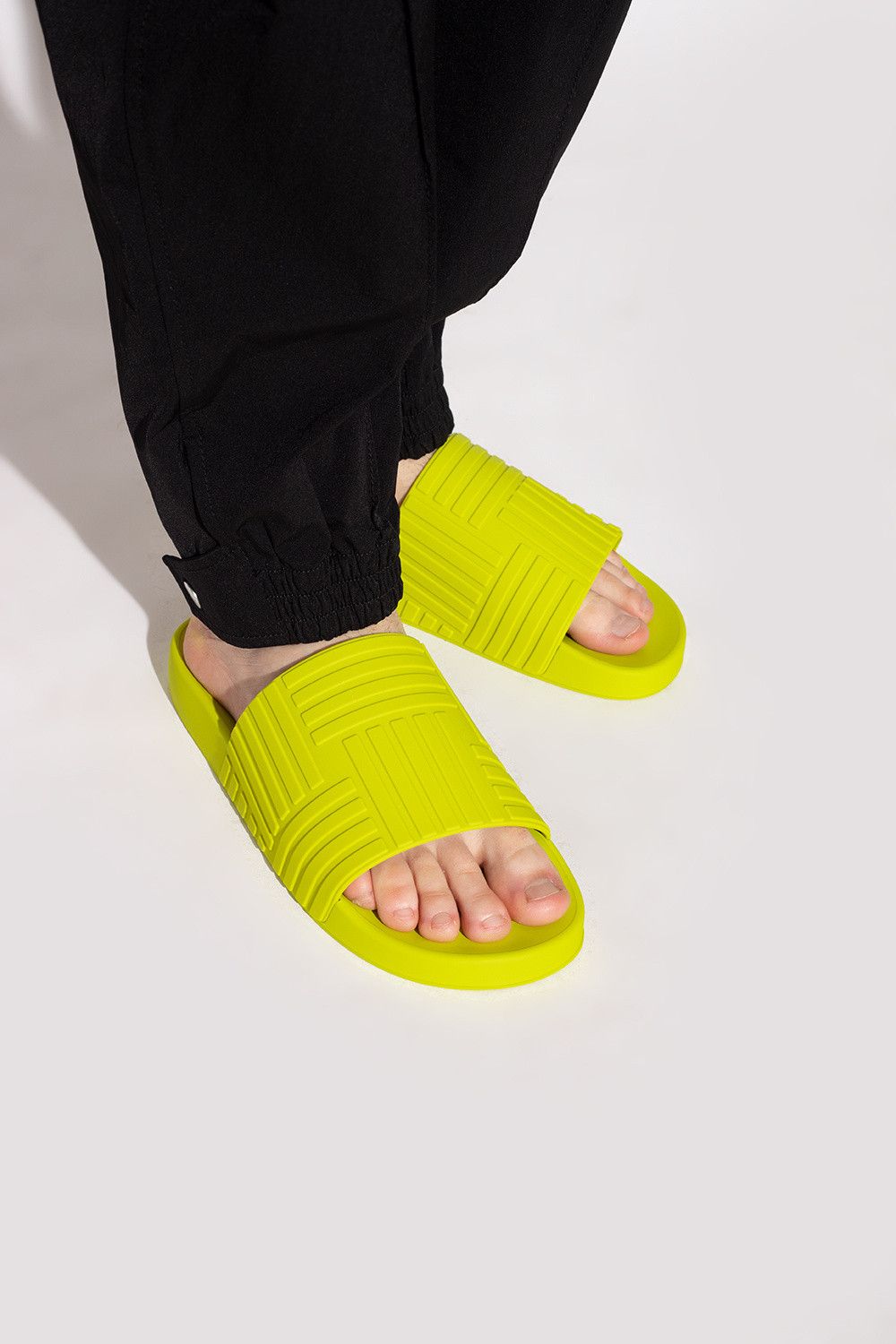 Bottega Veneta BOTTEGA VENETA Slides kiwi green rubber slide sandals 12 45 Size US 12 / EU 45 - 3 Thumbnail
