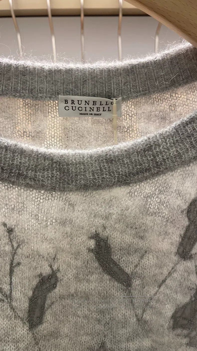 Brunello Cucinelli Brunello Cucinelli Heavy Beaded Embroidered Sweater Size 3XL / US 20-22 - 3 Thumbnail