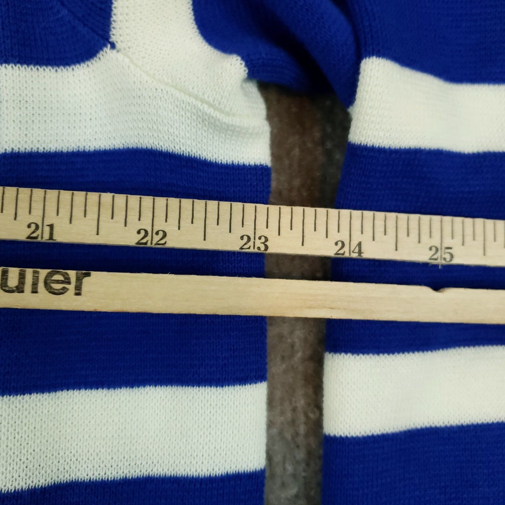 Talbots VINTAGE Talbots Sweater Pullover Womens Plus Size 1X Blue White Striped Lightweight Knitted Casual Size XL / US 12-14 / IT 48-50 - 4 Thumbnail