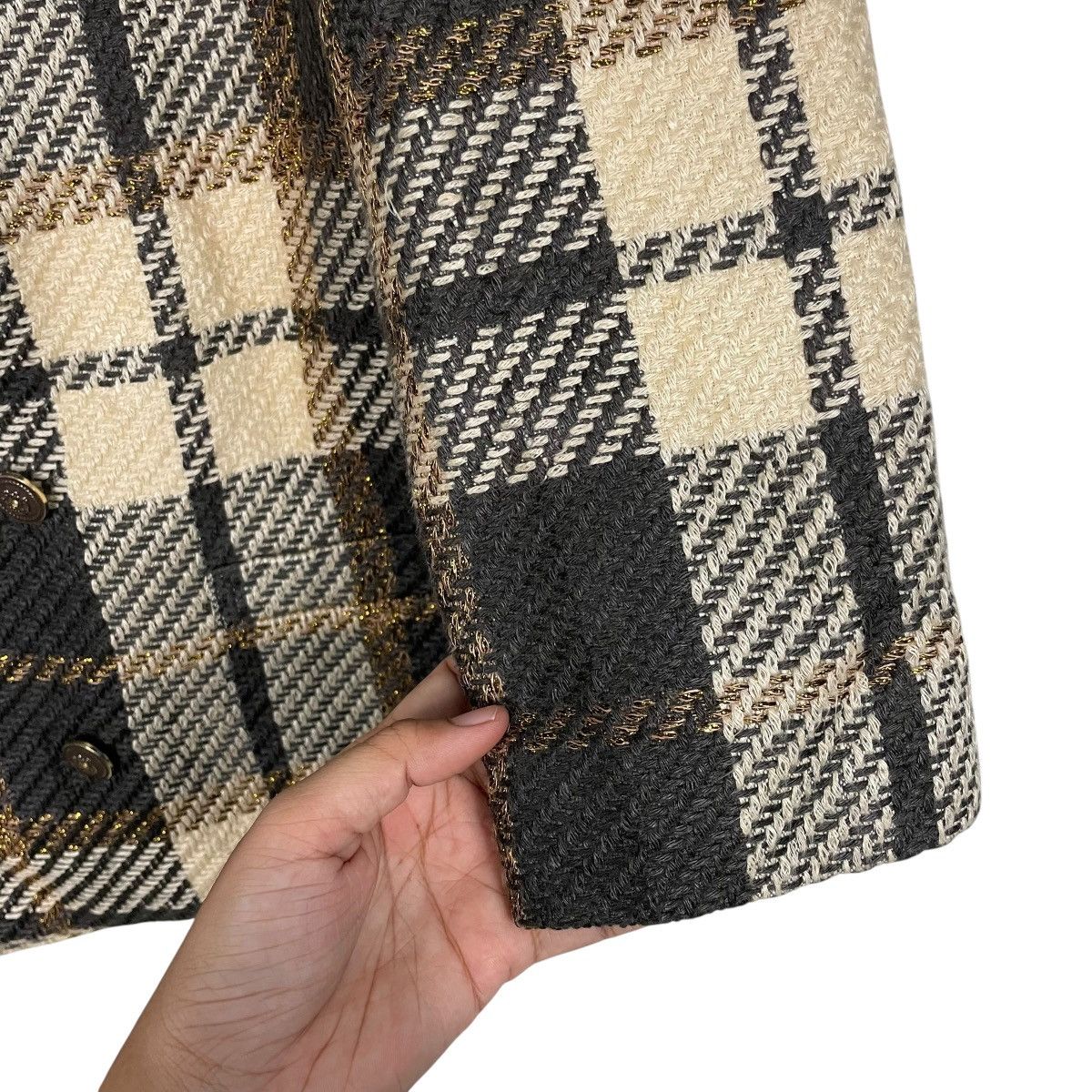 Bruno Piattelli Bruno Piattelli Double Breasted Tartan Jacket Size M / US 6-8 / IT 42-44 - 13 Thumbnail