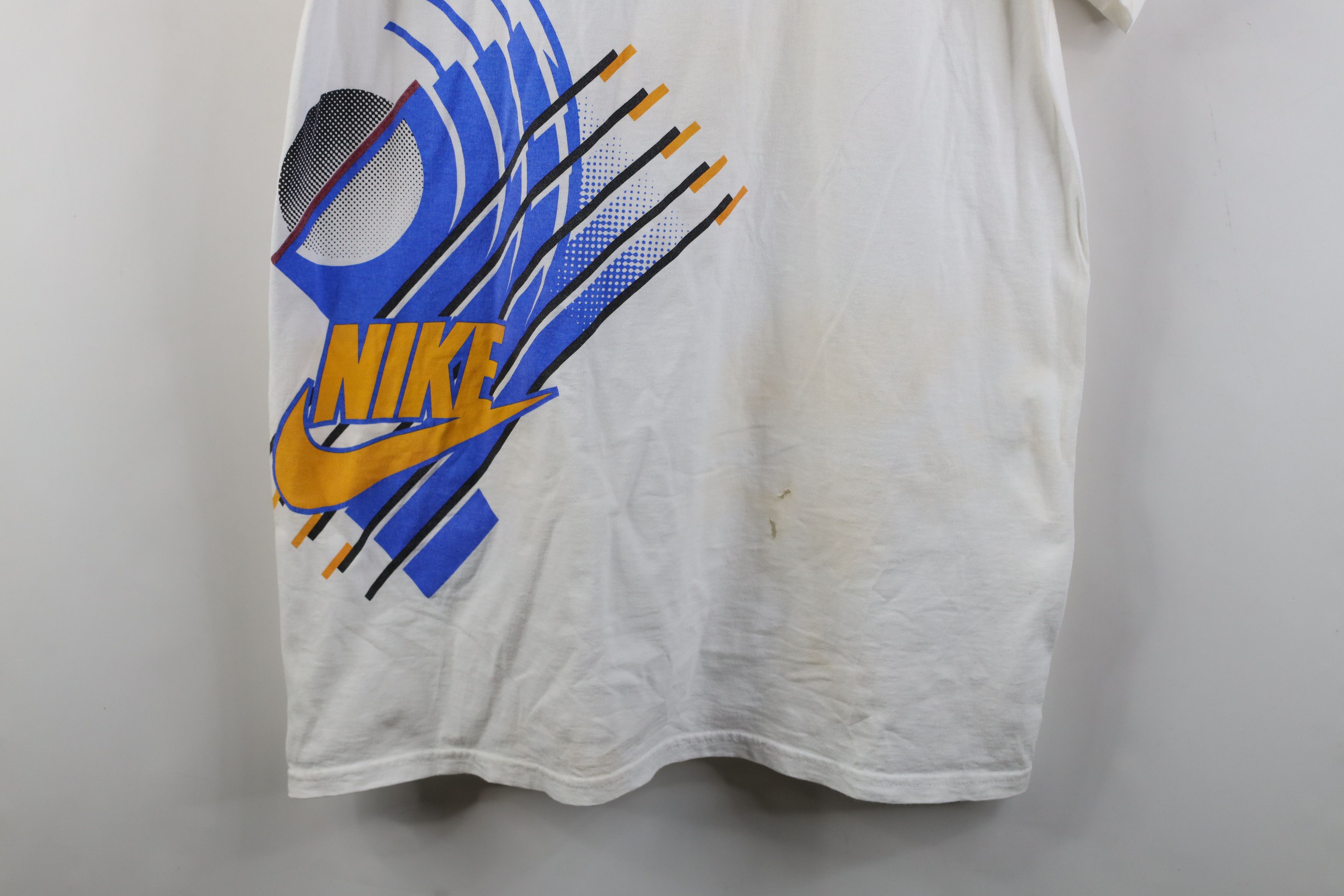 Nike Vintage 90s Nike Abstract Spell Out T-Shirt White USA Size US XL / EU 56 / 4 - 3 Thumbnail