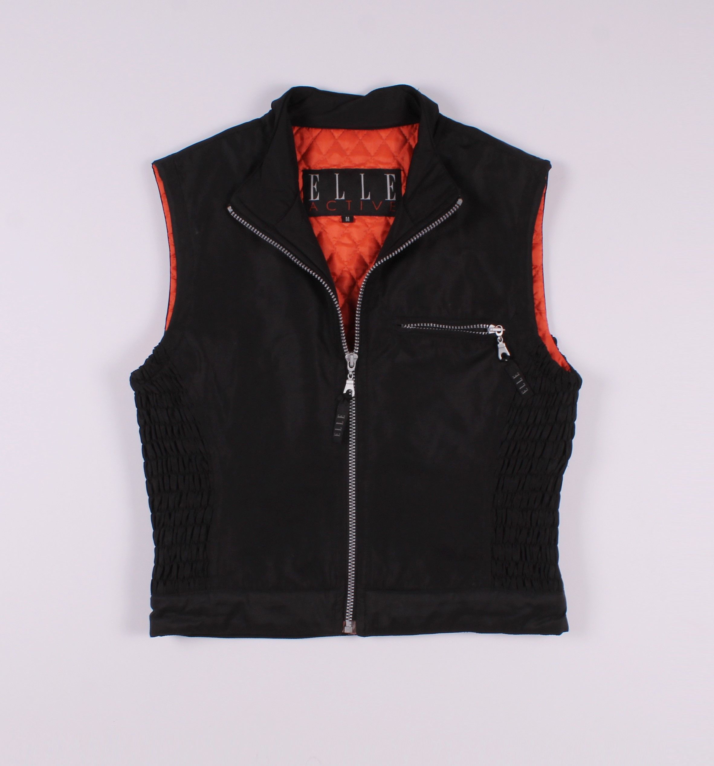 Vintage Vintage Y2K ELLE Paris Nylon Vest Size M / US 6-8 / IT 42-44 - 1 Thumbnail