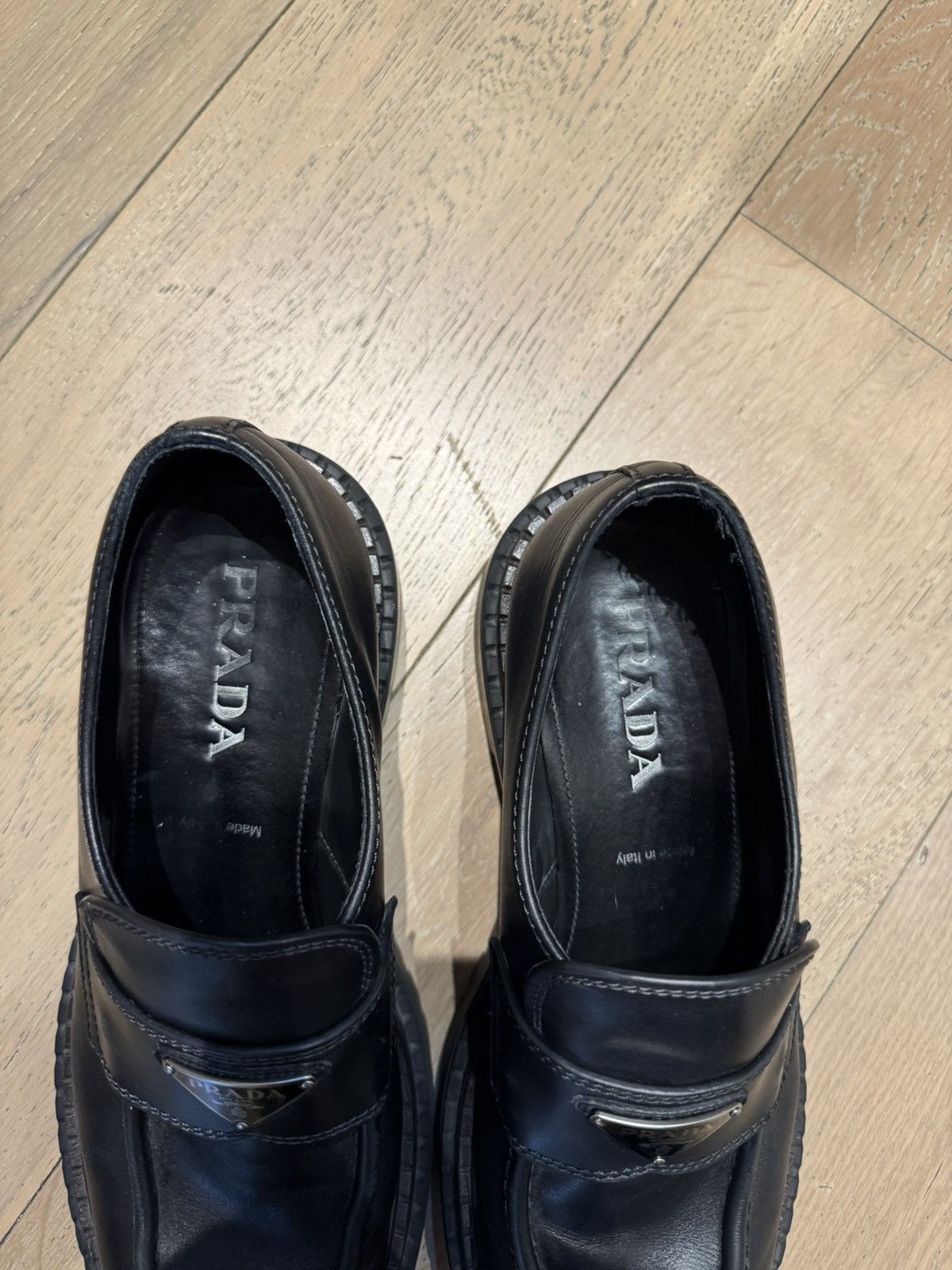 Prada Prada Logo Plaque Slip-On Loafers Size US 9 / EU 42 - 3 Thumbnail