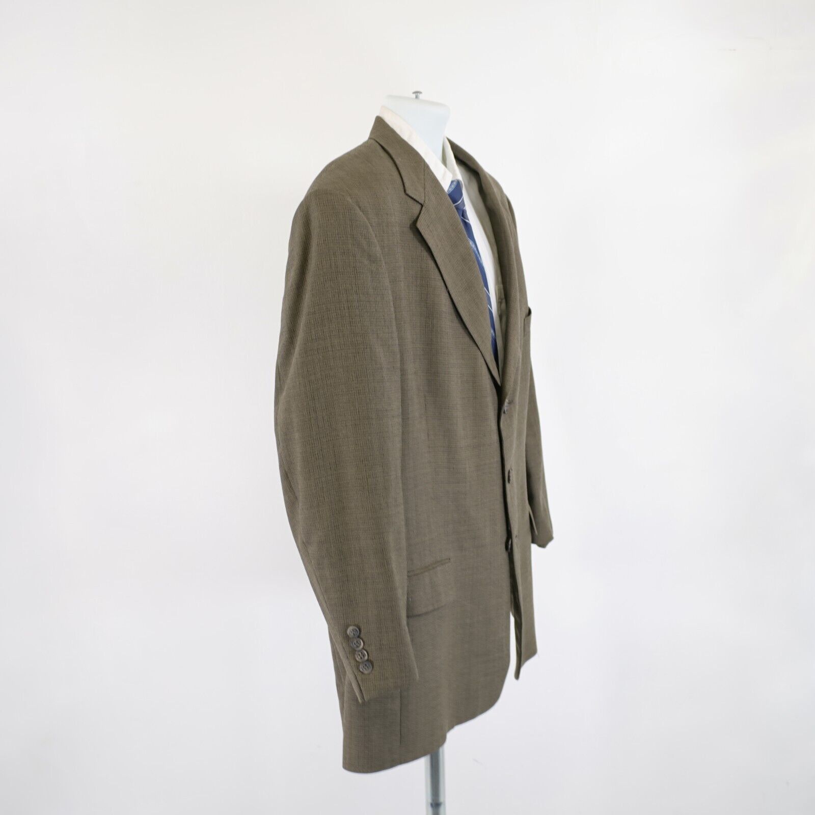 Austin Reed Austin Reed Thick Wool Green Beige Check Sport Coat 46R 3 Bu Size 46R - 7 Thumbnail