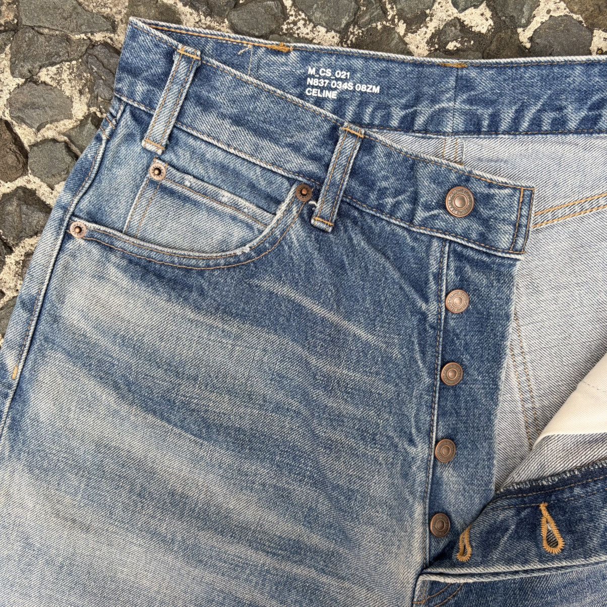 Celine Celine Wesley Denim Zuma Wash Distressed Short Size US 29 - 6 Thumbnail