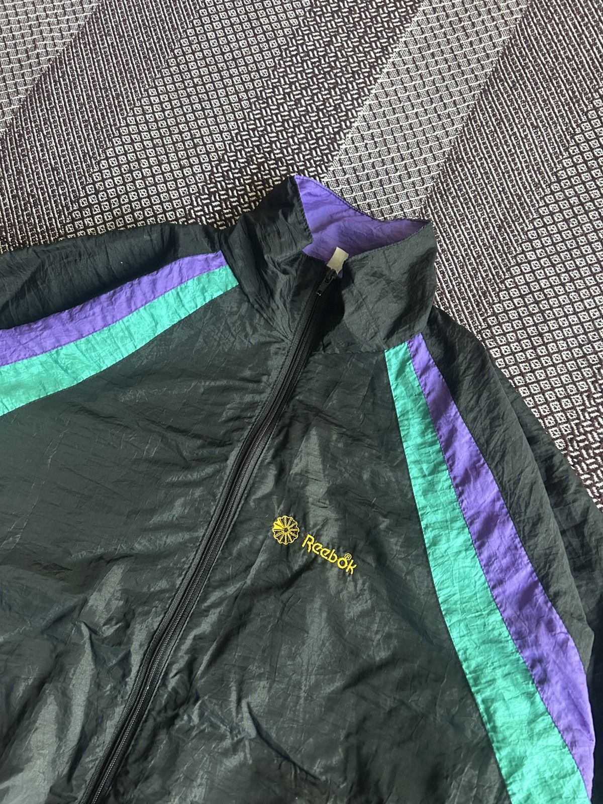 Reebok Vintage Reebok Track Jacket 90s Rare Nylon Sportswear Sz XL Size US XL / EU 56 / 4 - 4 Thumbnail