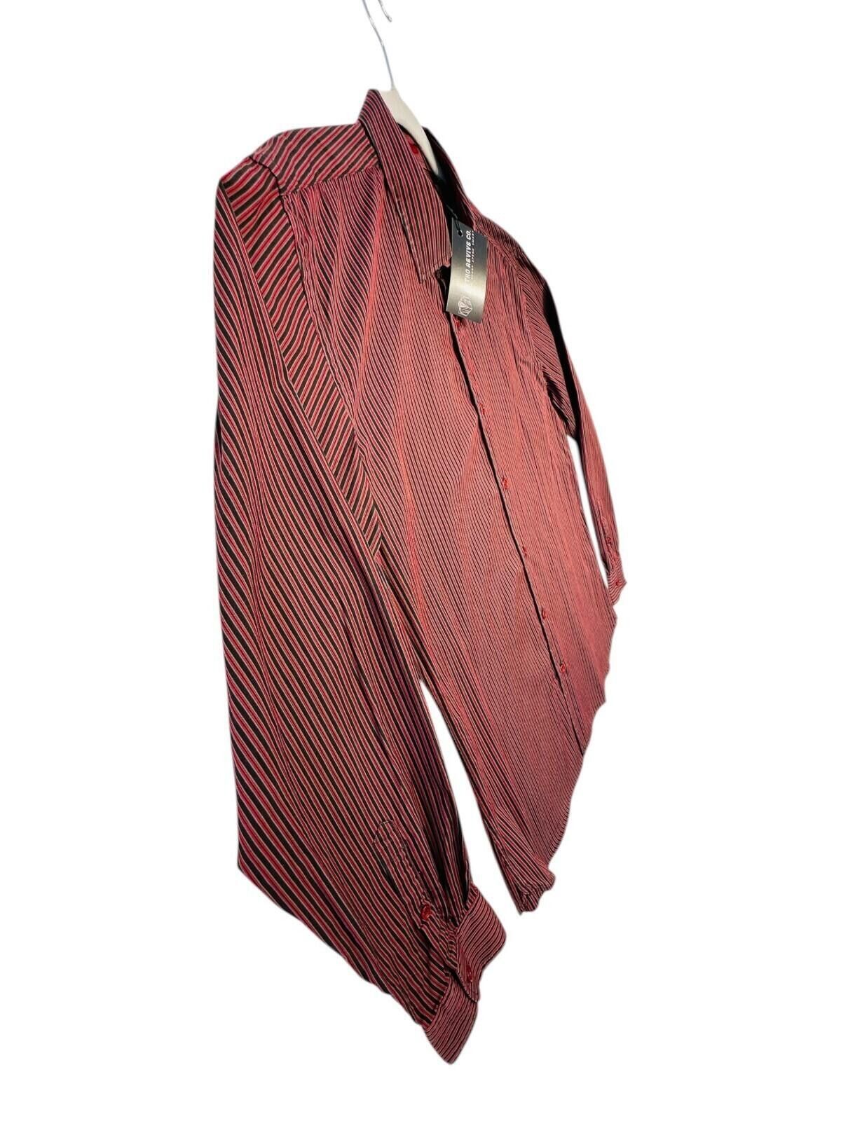 Ted Baker Ted Baker 6 Shirt Men's UK Size 2XL Red Black Stripe Size 48R - 7 Thumbnail