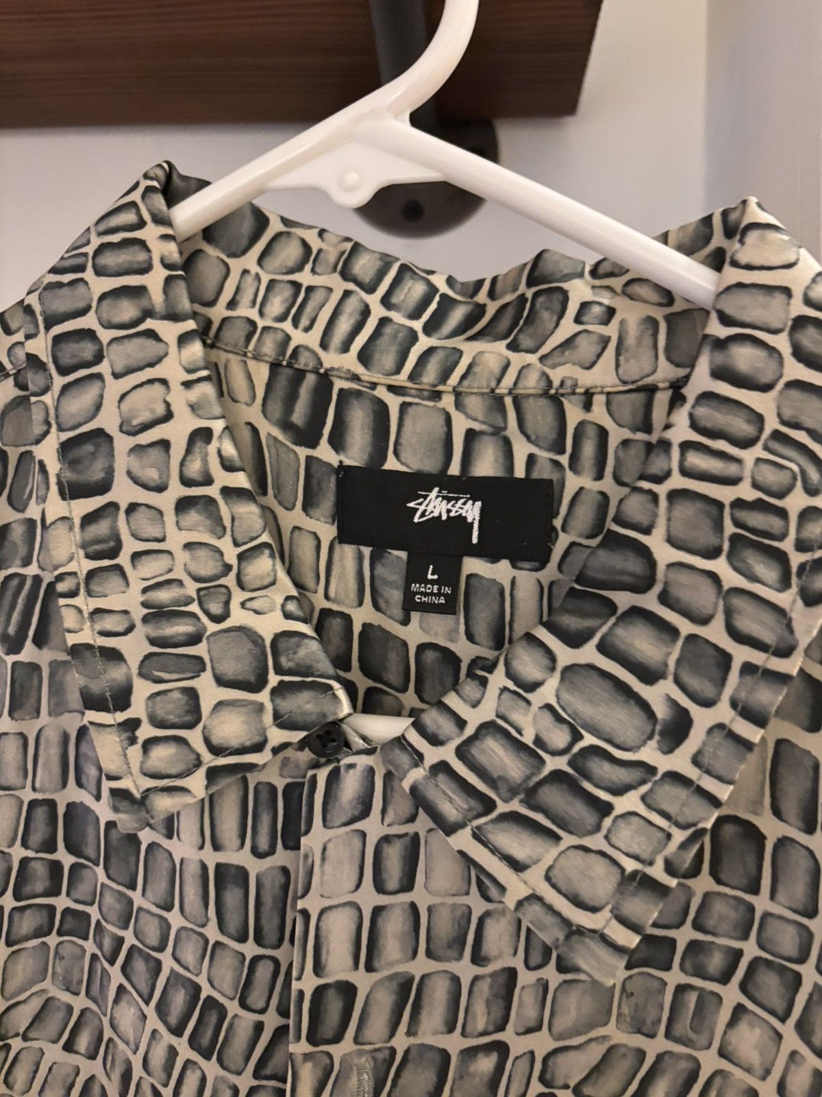 Stussy Stussy Silk Gator Print Shirt | Grailed