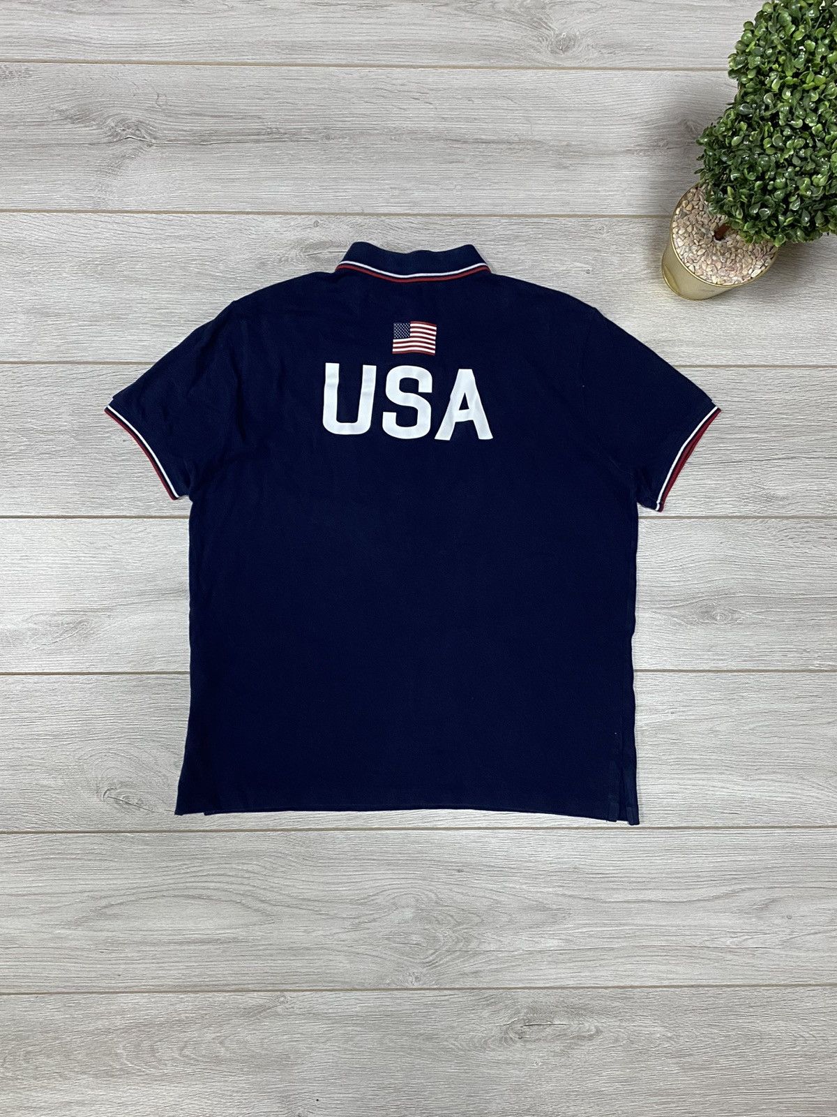 Polo Ralph Lauren Polo Ralph Lauren USA flag big logo vintage shirt Size US L / EU 52-54 / 3 - 1 Thumbnail