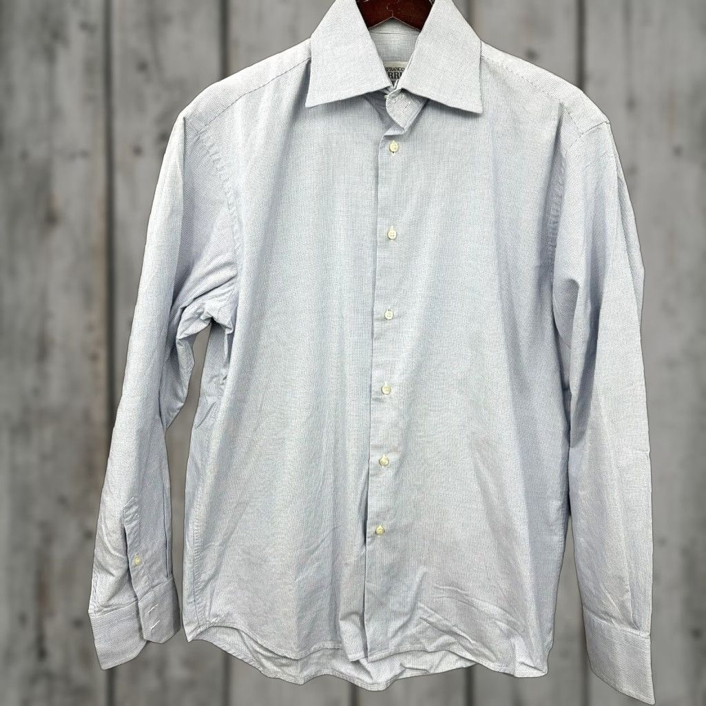 Gianfranco Ferre VINTAGE Gianfranco Ferre Studio Men's Button-Up Shirt Long Sleeve Twill Blue 16.5 Classic Preppy USA Size US L / EU 52-54 / 3 - 1 Thumbnail