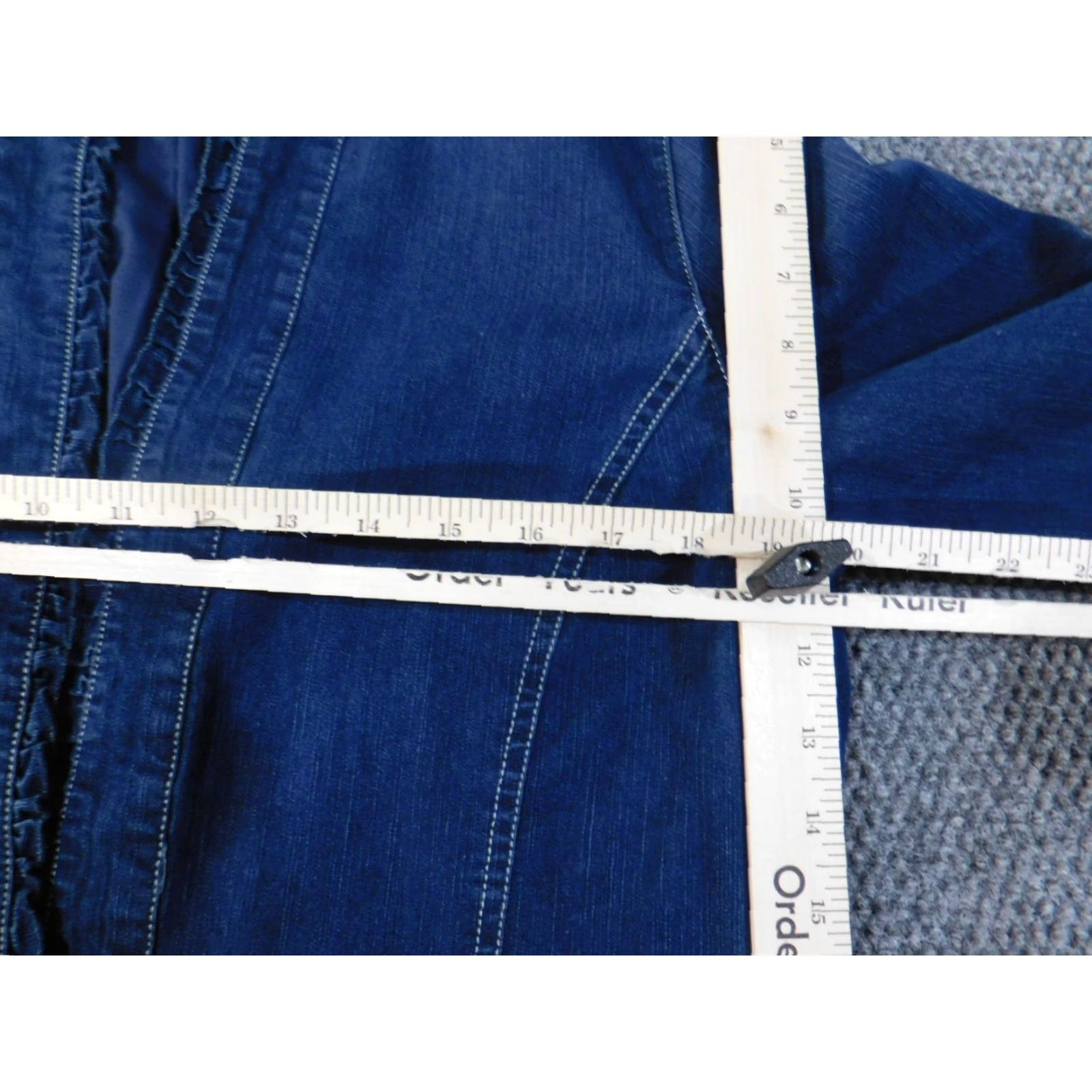 Vintage Alfred Dunner Jacket Blue Denim Womens Cotton Stretch Zip Long Sleeve Regular 10 Size L / US 10 / IT 46 - 5 Thumbnail