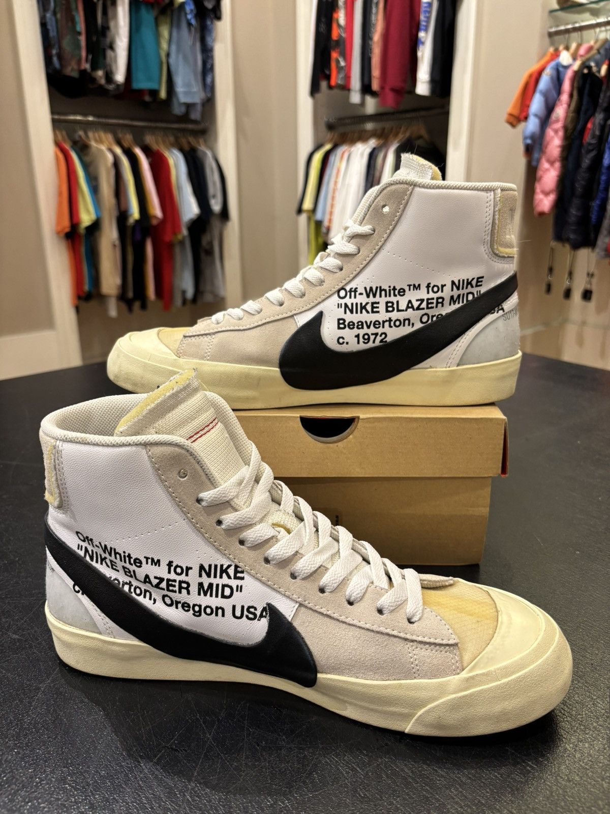 Nike × Off-White Nike Blazer Mid Off-White Size US 10.5 / EU 43-44 - 2 Thumbnail
