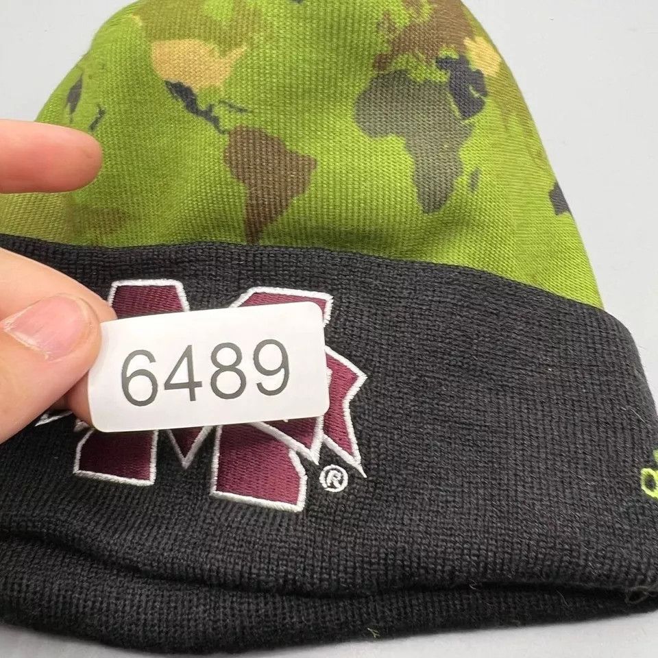 Adidas Mississippi State Bulldogs Hat Men Camo Adidas Cuffed Beanie Size ONE SIZE - 4 Thumbnail