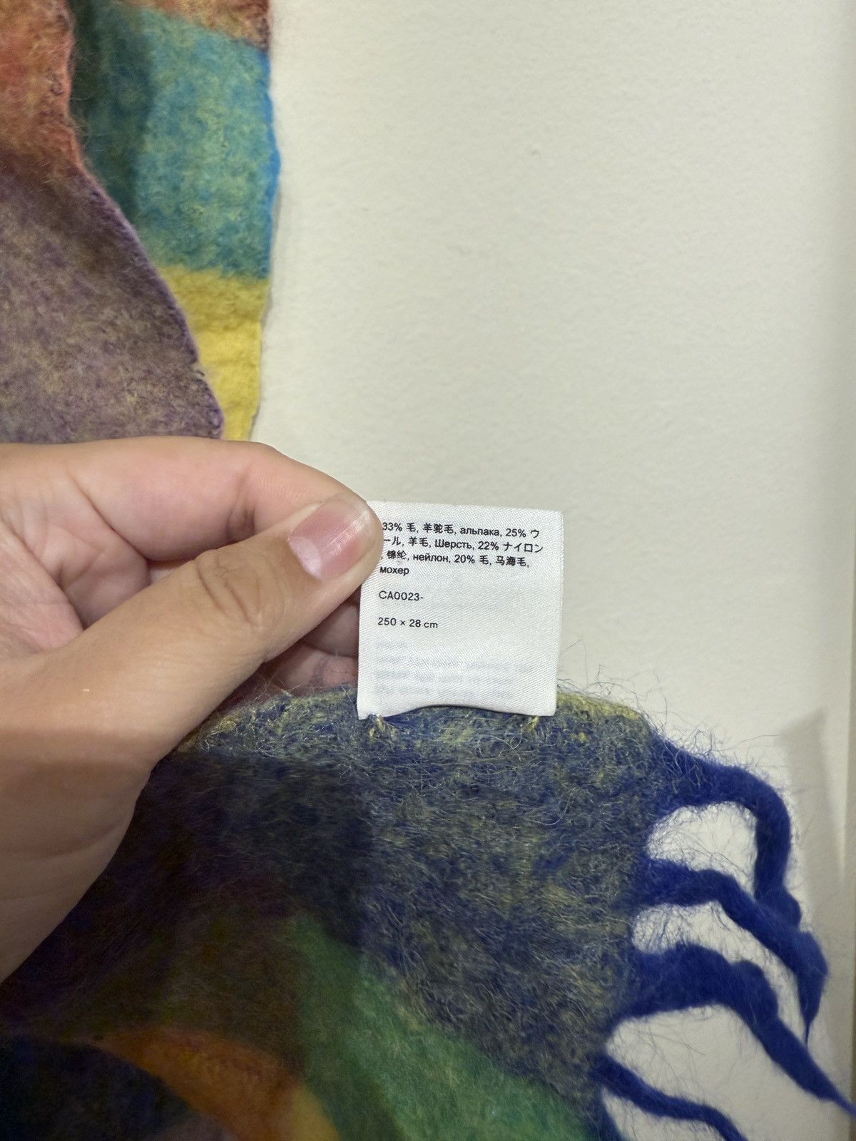 Acne Studios Acne Studio Mohair Checkered Scarf Size ONE SIZE - 7 Thumbnail