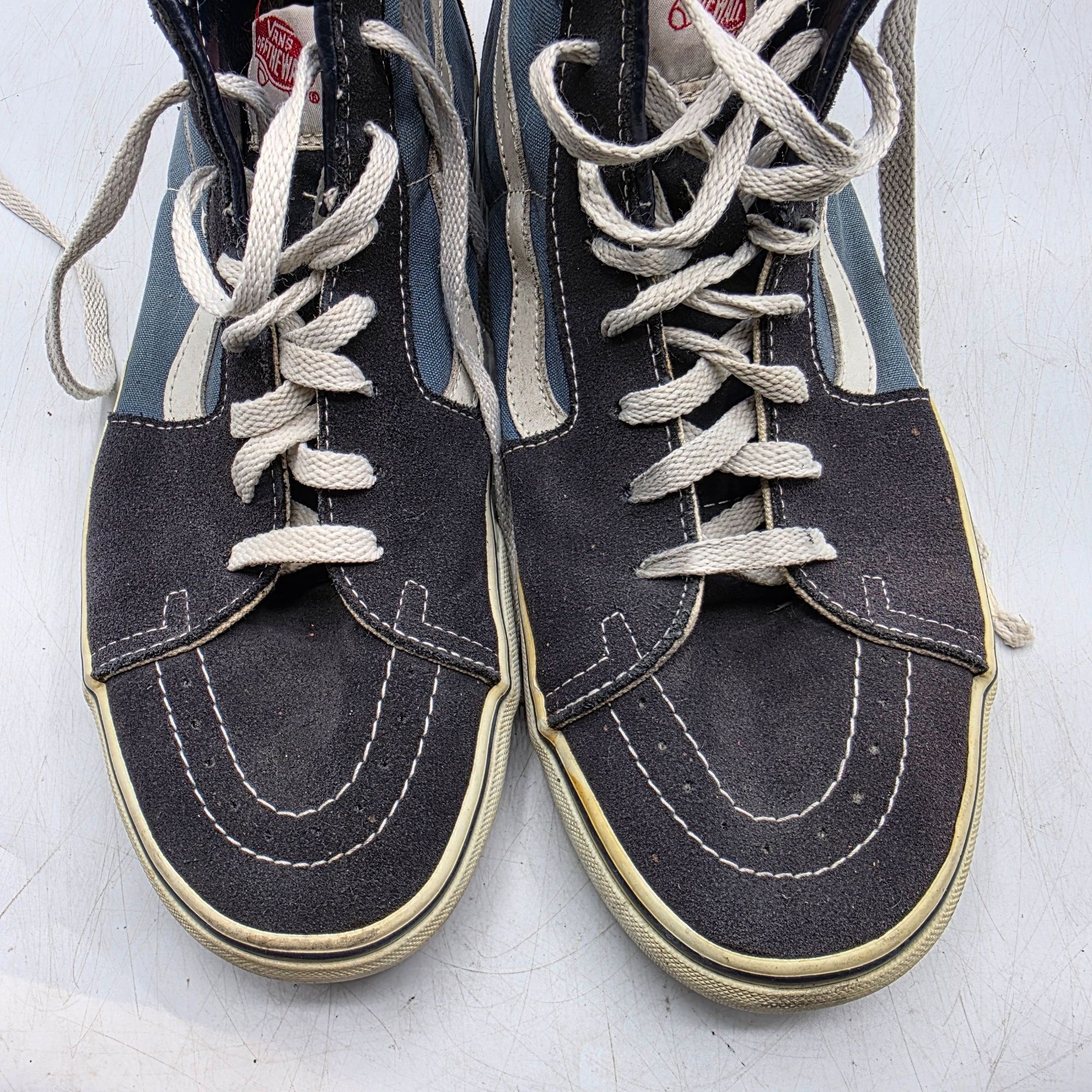 Vans Vans Old Skool Mens Size 12 Blue Black Sneaker Shoes High To Size US 12 / EU 45 - 9 Thumbnail