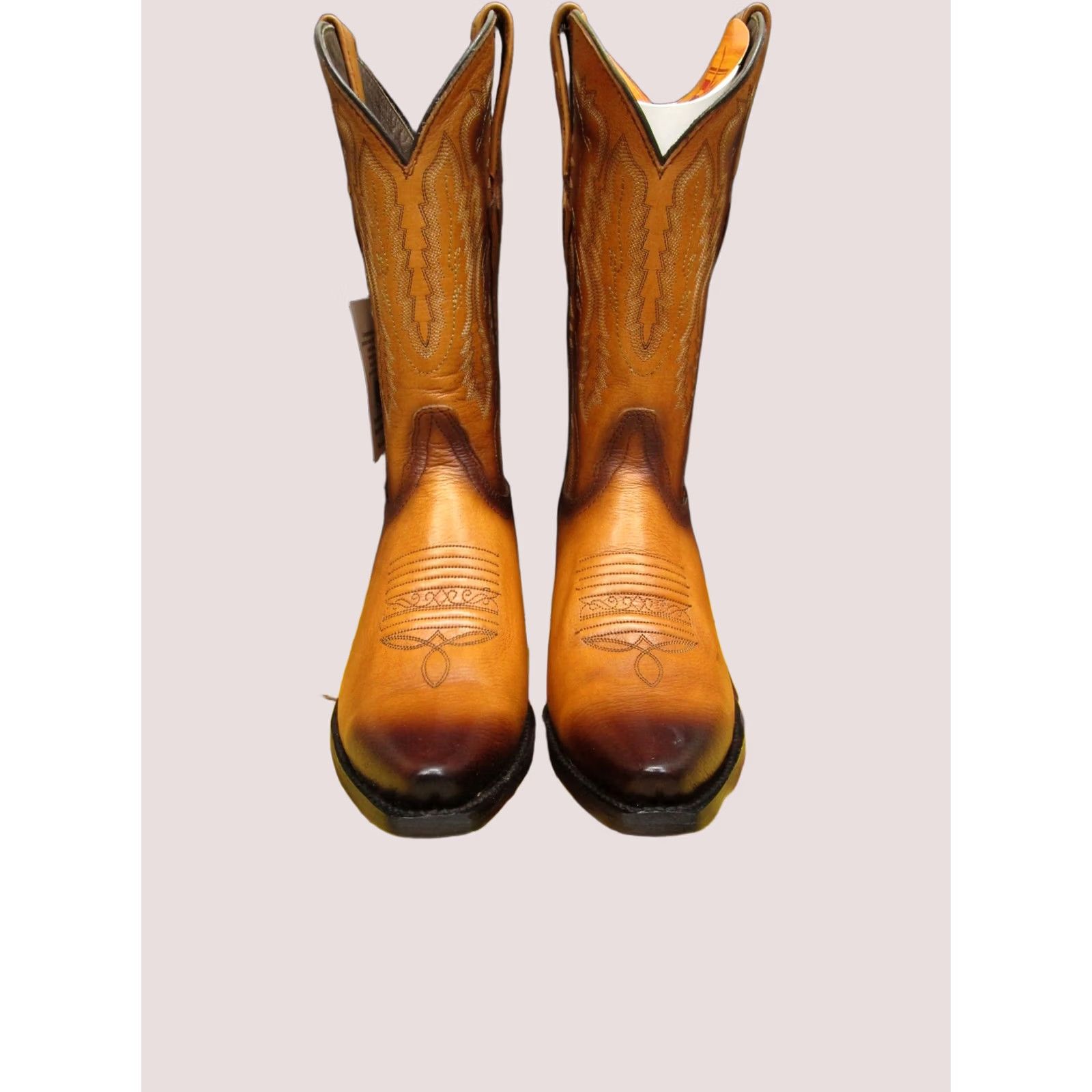 Vintage Soto Boots Men Boots Western Cowboy Pointed Toe Brown Leather 8.5 E Boot Women? Size US 9 / EU 42 - 1 Thumbnail