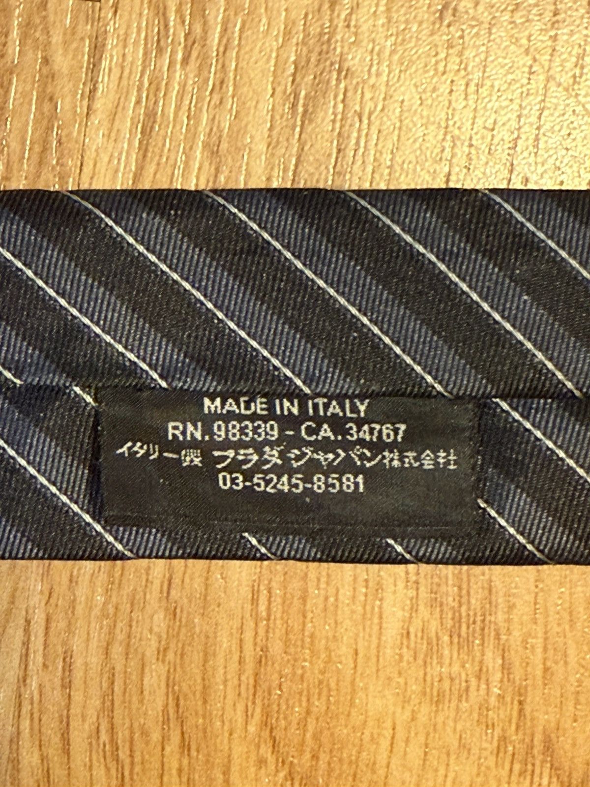 Prada PRADA Pinstripe Tie Size ONE SIZE - 5 Thumbnail