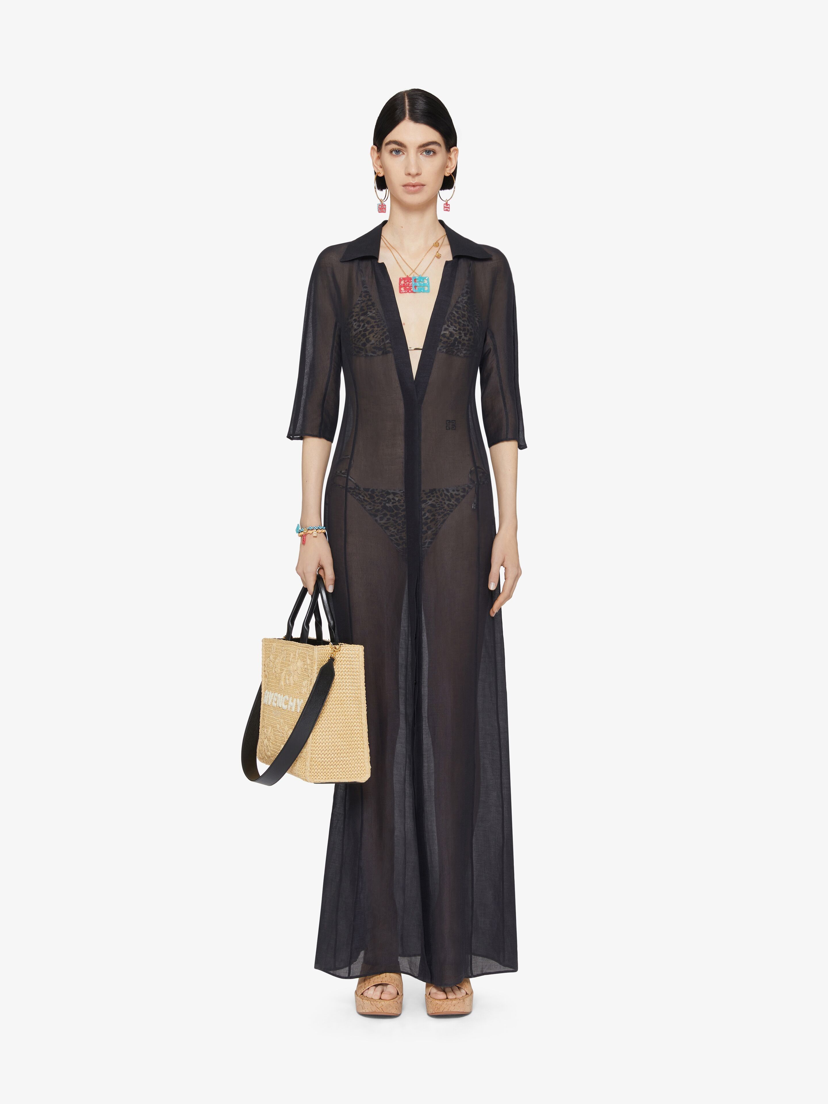 Givenchy o1srvl11e0725 Long Transparent Dress in Black Size M / US 6-8 / IT 42-44 - 2 Thumbnail