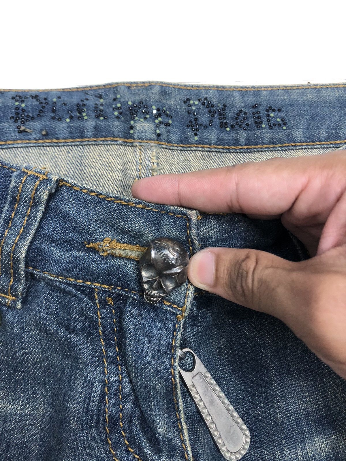 Philipp Plein RARE🔥OG PHILIPP PLEIN TIGER SKULL N CROSS EMBROIDERY JEANS Size 30" / US 8 / IT 44 - 13 Thumbnail