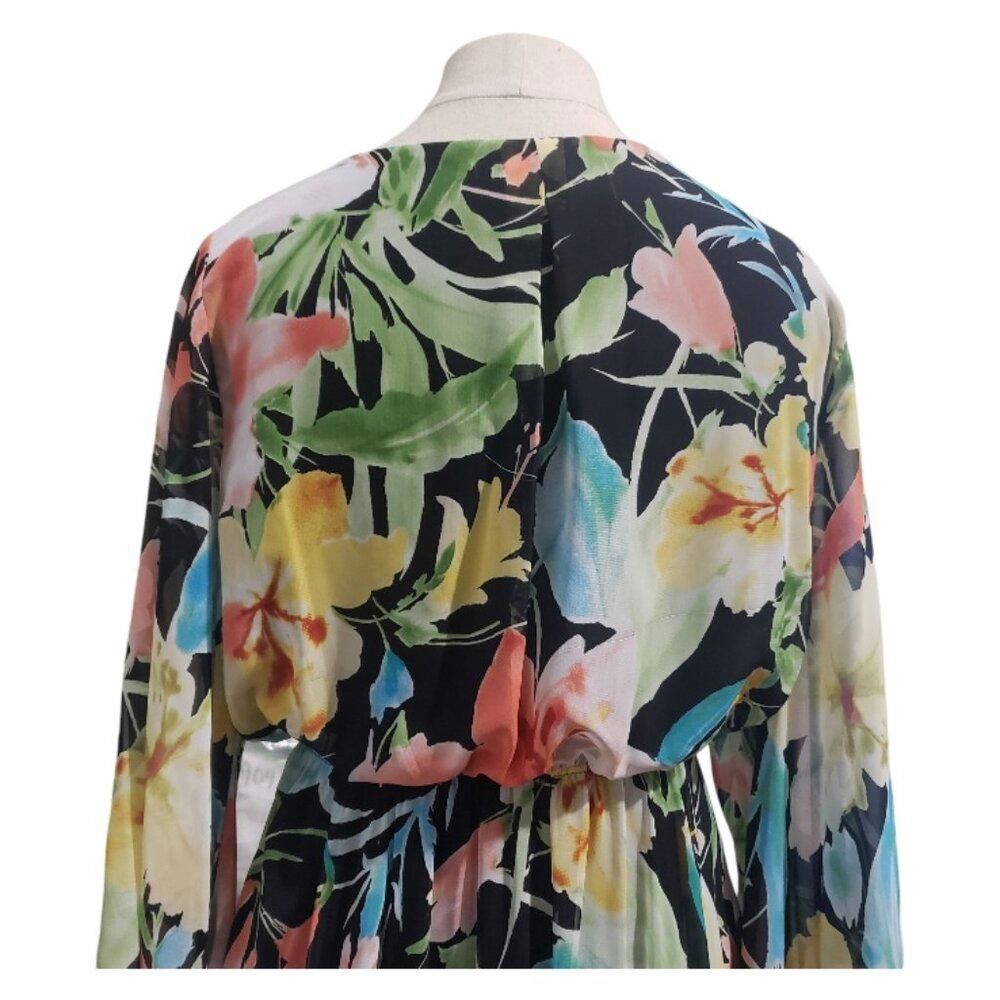 Designer CT1943 Meghan Los Angeles Floral Evening Maxi Dress L Size L / US 10 / IT 46 - 8 Thumbnail