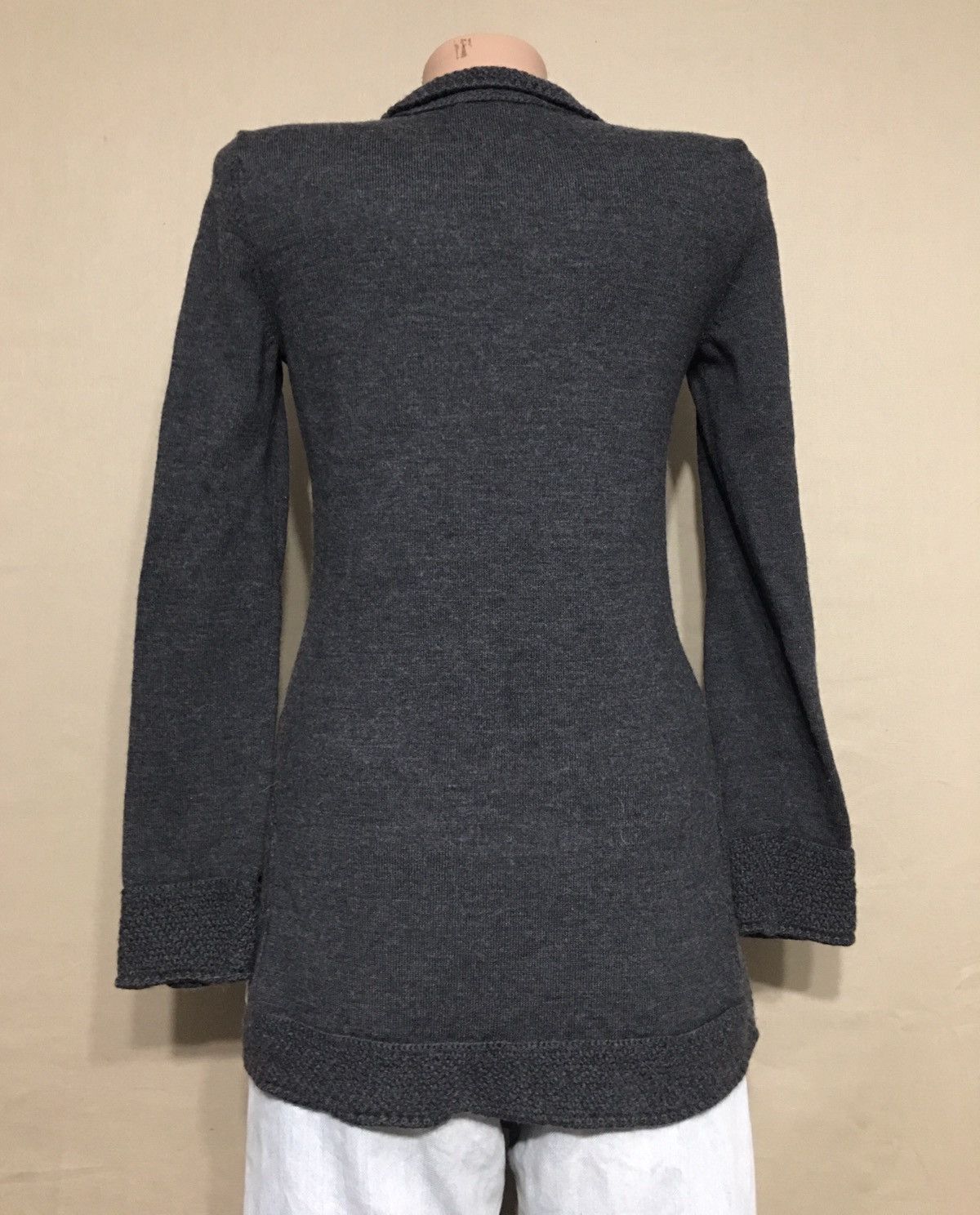 Tory Burch Tory Burch Grey Merino Wool Sweater Size XS Size XS / US 0-2 / IT 36-38 - 2 Thumbnail