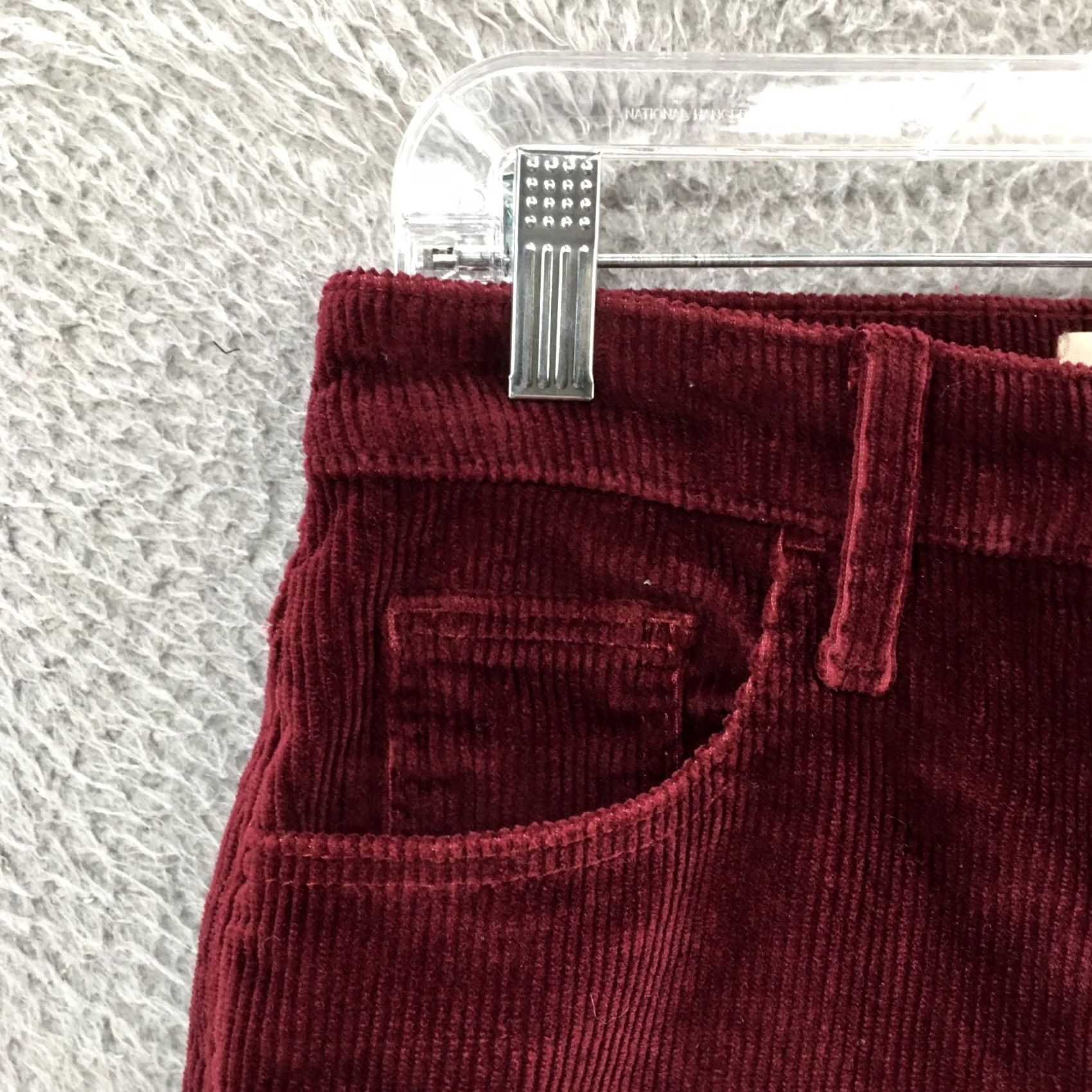 Vintage Universal Thread Bootcut Corduroy Pants Womens 2R Burgundy NEW Size 26" / US 2 / IT 38 - 3 Thumbnail