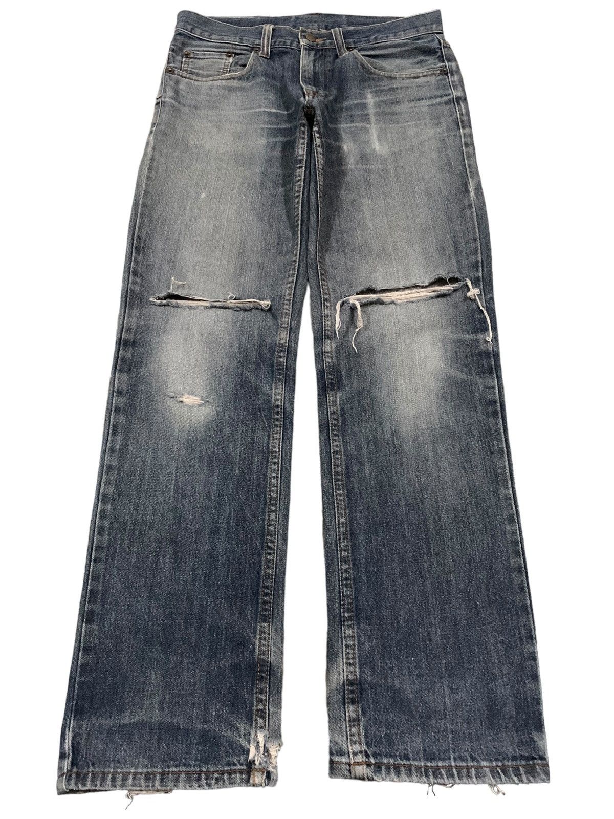 KURO Vintage Kuroto Faded Wash Distressed Grunge Jeans Size US 32 / EU 48 - 1 Thumbnail