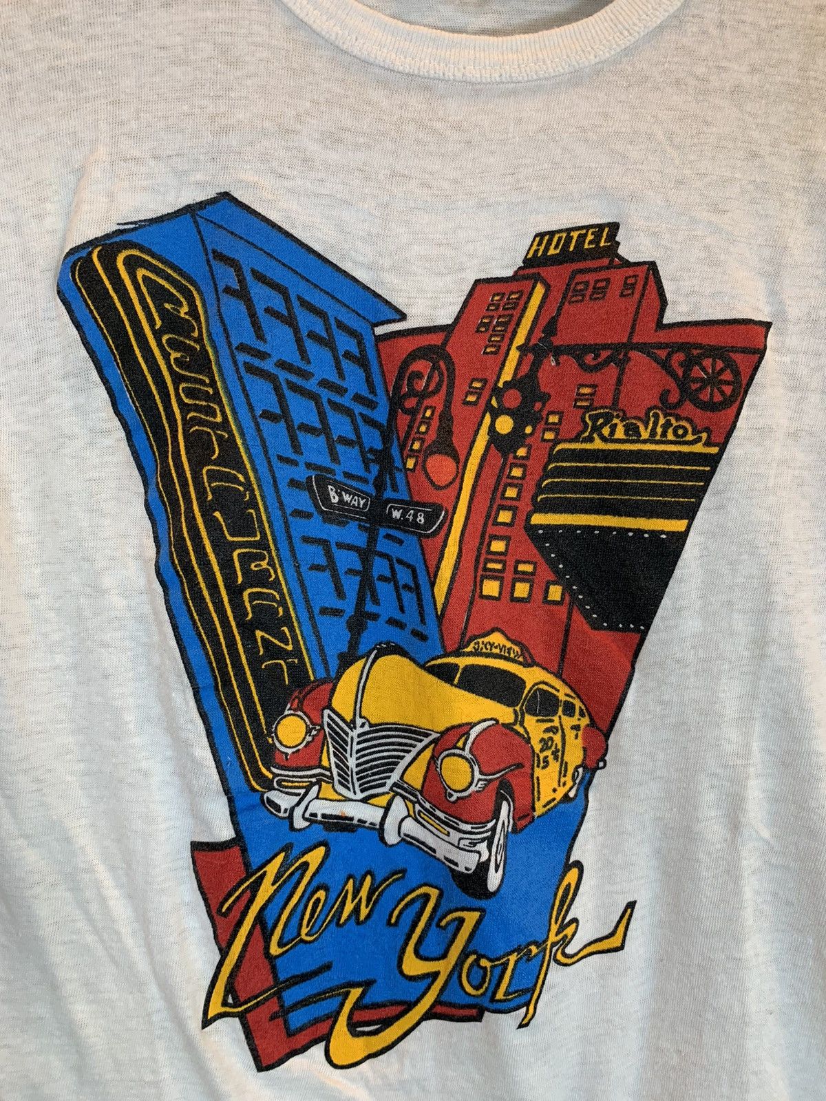 Vintage *RARE* Vintage 70’s New York City Taxi Single Stitch T-Shirt Size US S / EU 44-46 / 1 - 2 Thumbnail