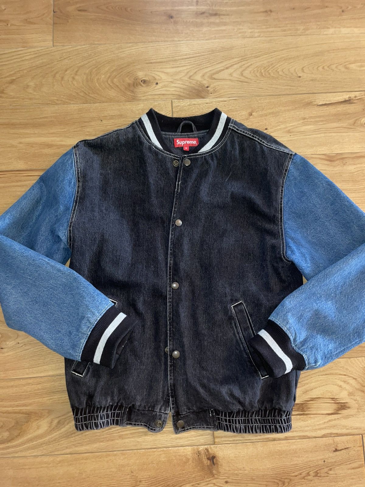 Supreme Supreme Denim varsity ss18 | Grailed