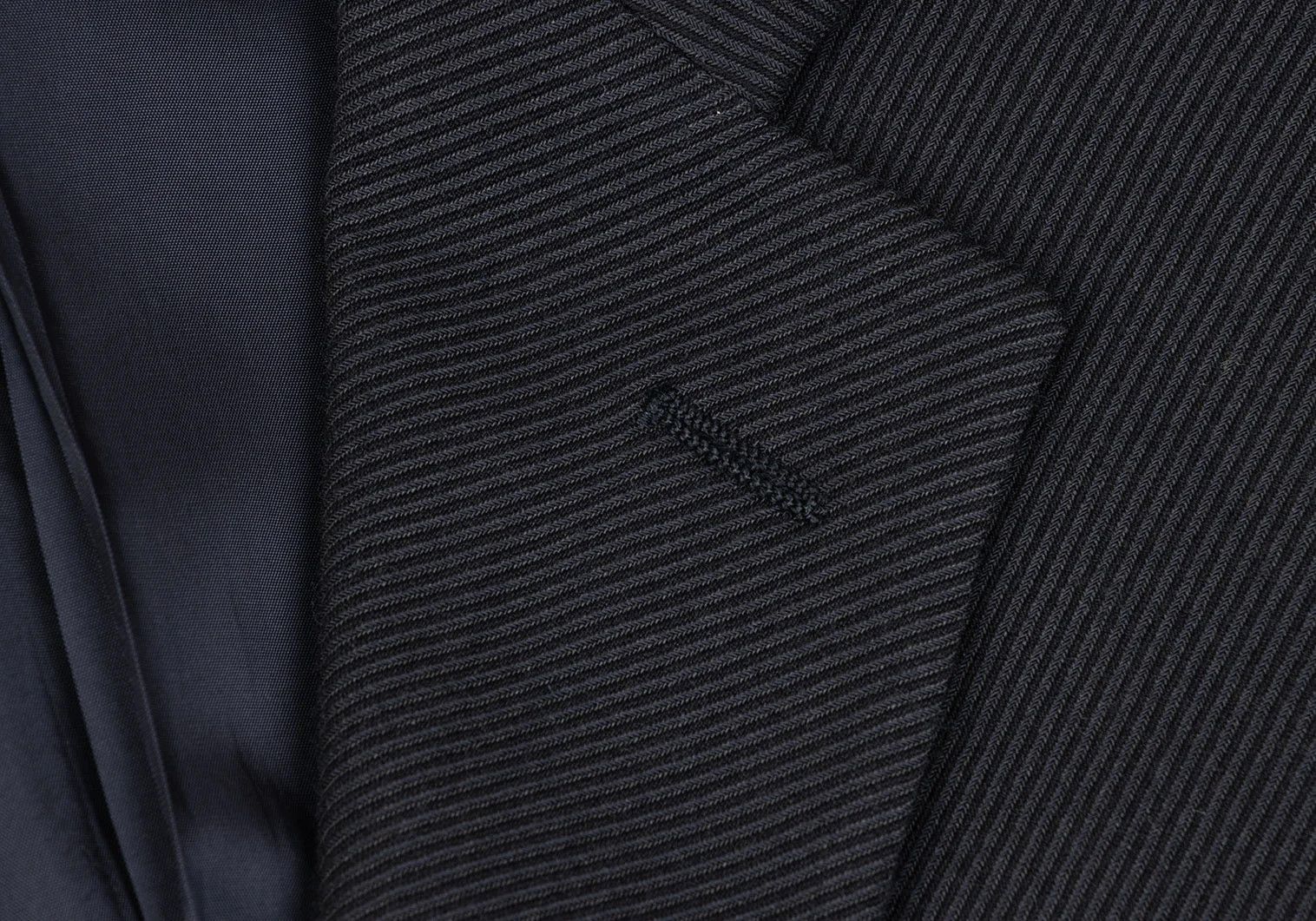 Armani Collezioni Wool Jacket with Diagonal Stripe in Charcoal, Size 54 Size US XXS / EU 40 - 4 Thumbnail